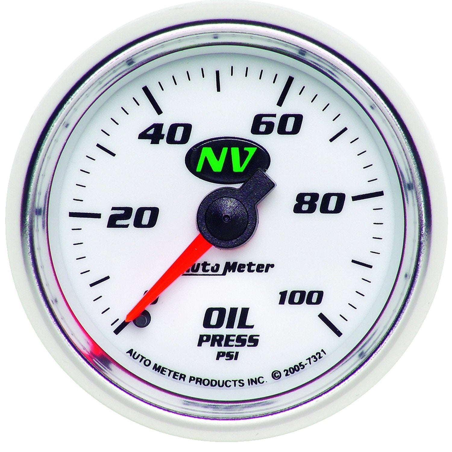 Auto Meter NV Mechanical 7321 Oil Pressure Gauge