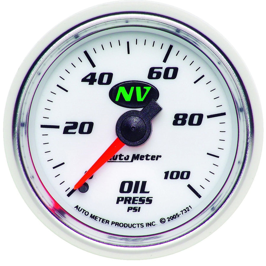 Auto Meter NV Mechanical 7321 Oil Pressure Gauge