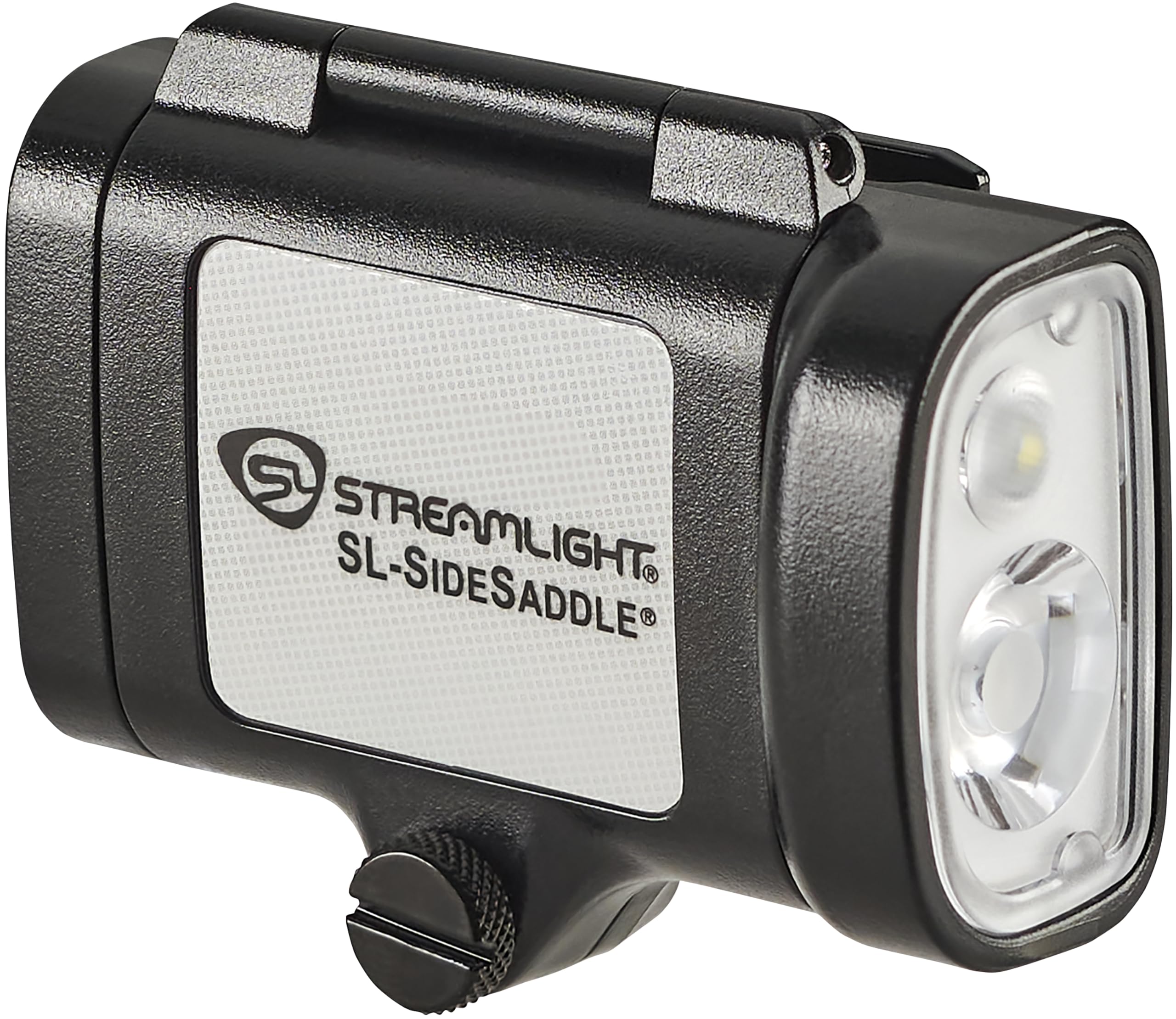 Streamlight SL-Sidesaddle 250-Lumen Hands-Free Universal Hard Hat, Helmet, and Headgear LED Light with Mount Kit and (3) x AAA Alkaline Batteries, Black