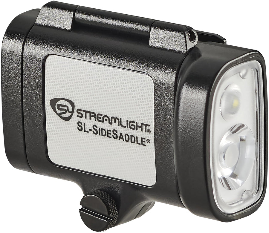 Streamlight SL-Sidesaddle 250-Lumen Hands-Free Universal Hard Hat, Helmet, and Headgear LED Light with Mount Kit and (3) x AAA Alkaline Batteries, Black