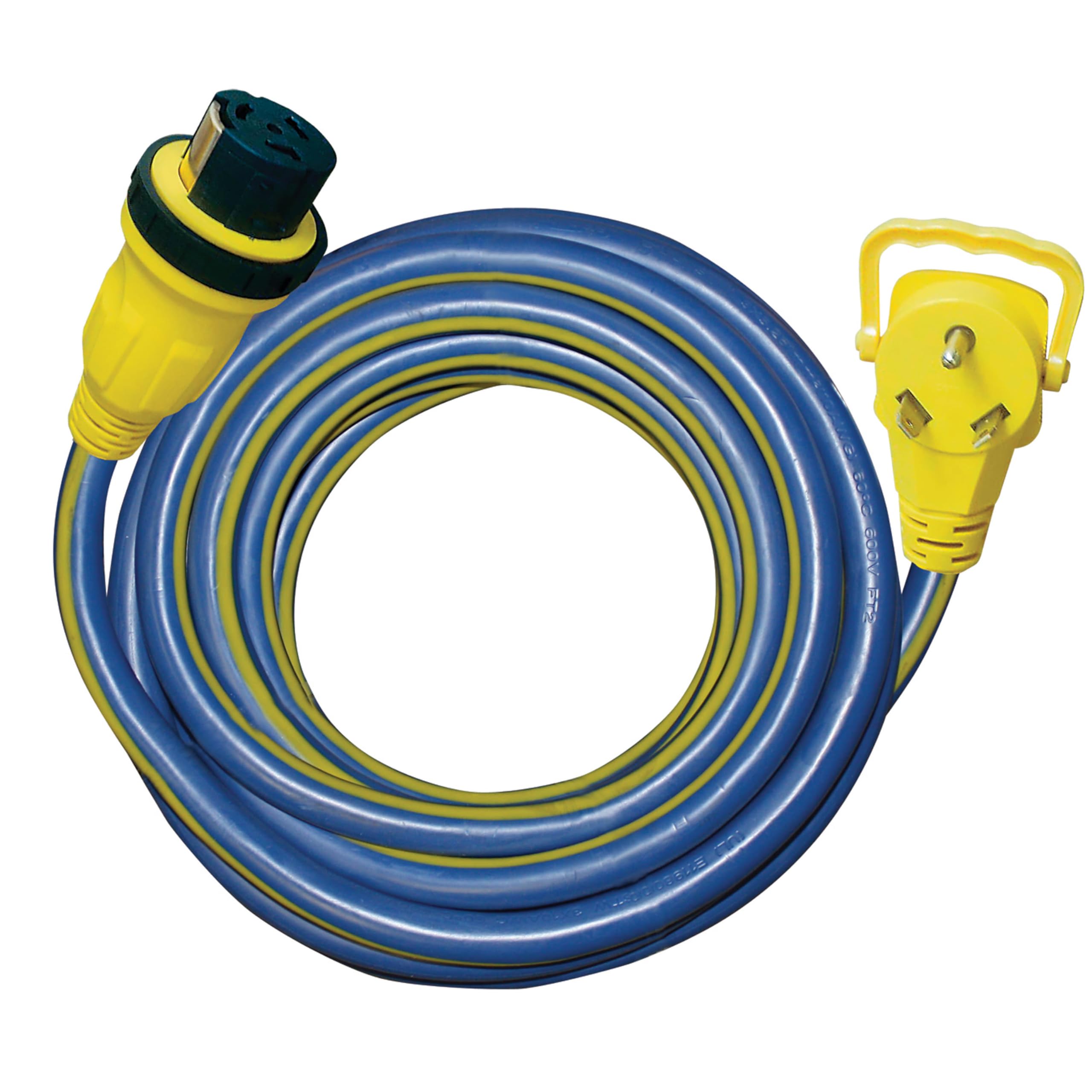 50-Ampere to 30-Ampere Voltec Industries RV Locking 10/3 STW Cord, 25-Feet