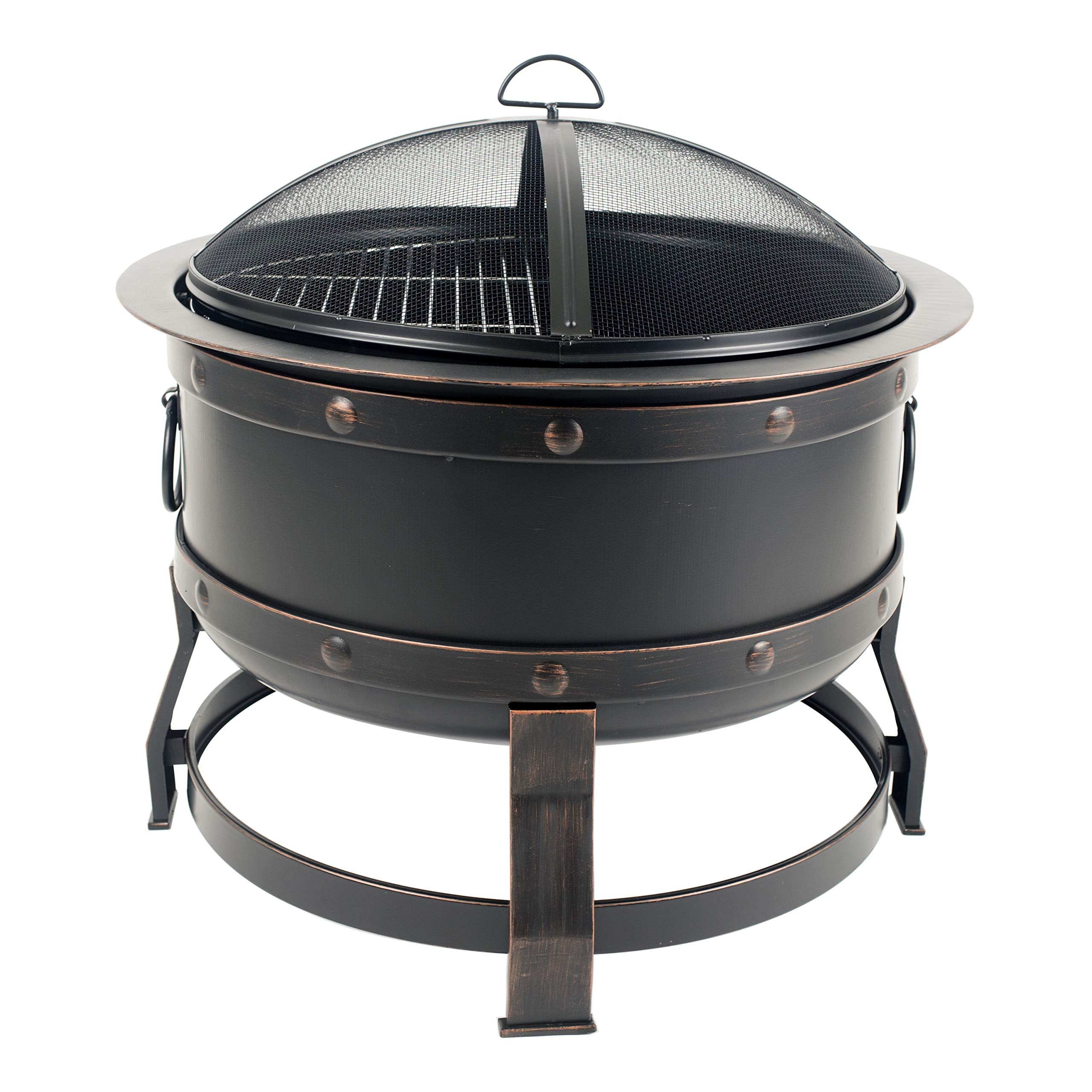 Pleasant Hearth Killian OFW307R fire Pit, Rubbed Bronze