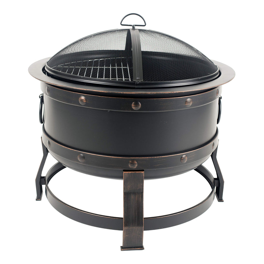 Pleasant Hearth Killian OFW307R fire Pit, Rubbed Bronze