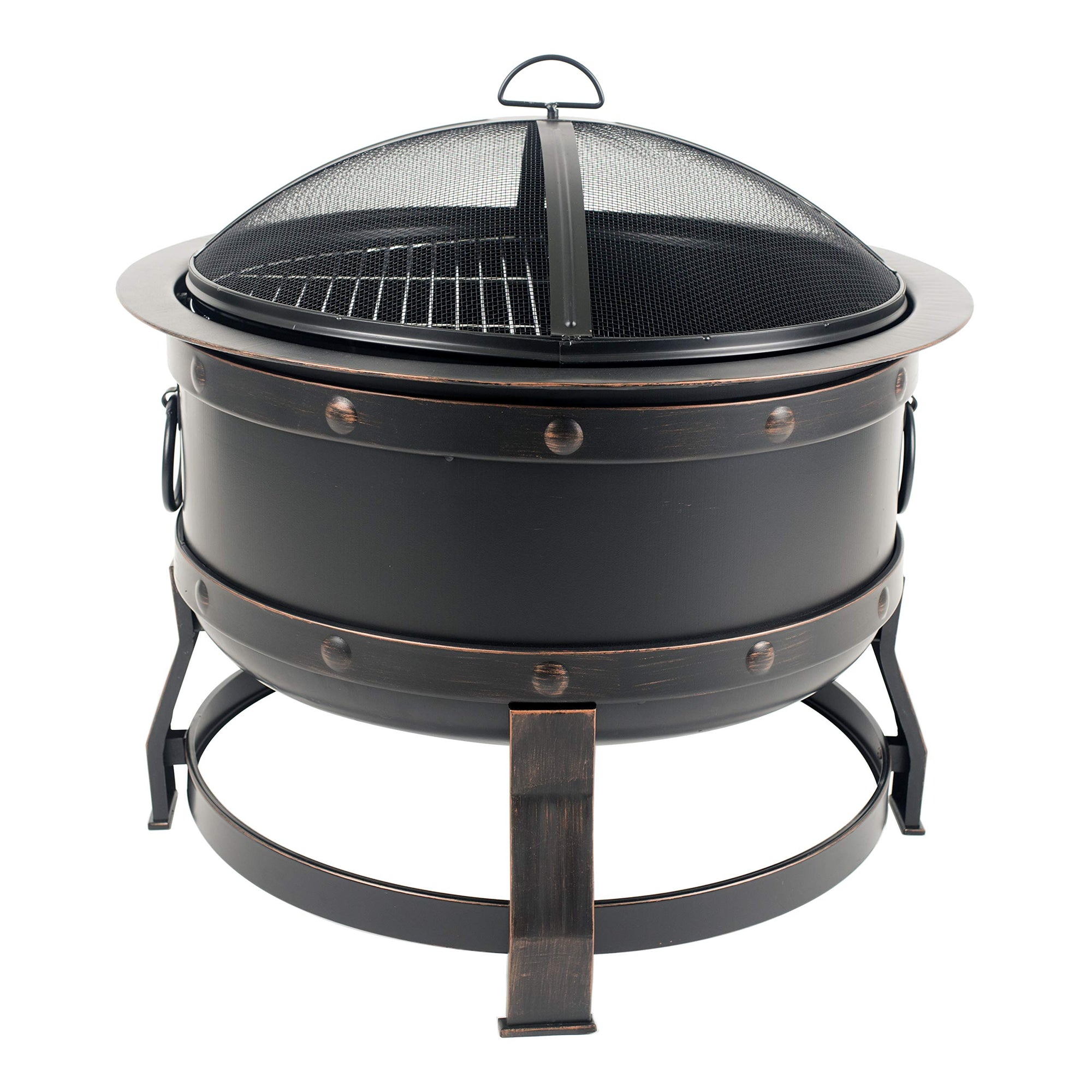 Pleasant Hearth Killian OFW307R fire Pit, Rubbed Bronze