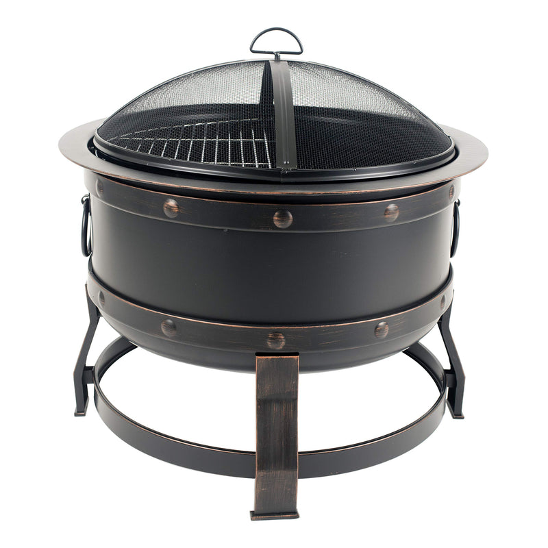 Pleasant Hearth Killian OFW307R fire Pit, Rubbed Bronze