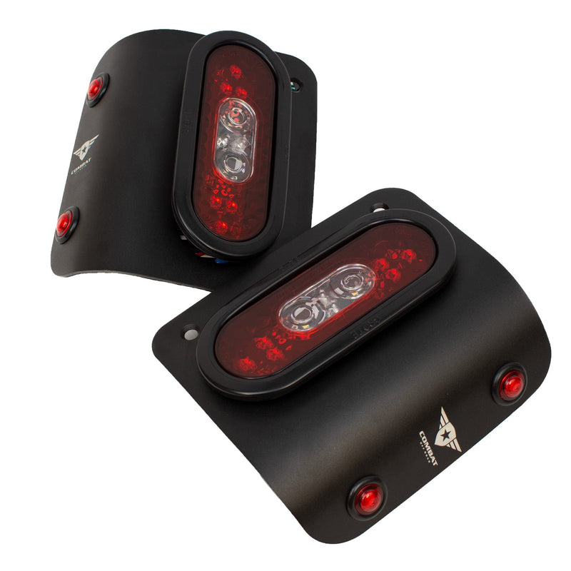 Combat Off Road LED Tail Gunner Tail Lights Compatible with Jeep JL/JLU - Flush Mount, SAE/DOT Approved