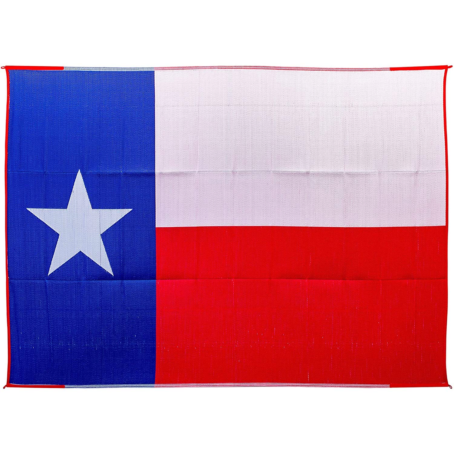 Camco Reversible Large Outdoor Patio Mat - Easy to Clean, Perfect for Picnics, Cookouts, Camping, and The Beach (9' x 12', Texas Flag Design) (42860)