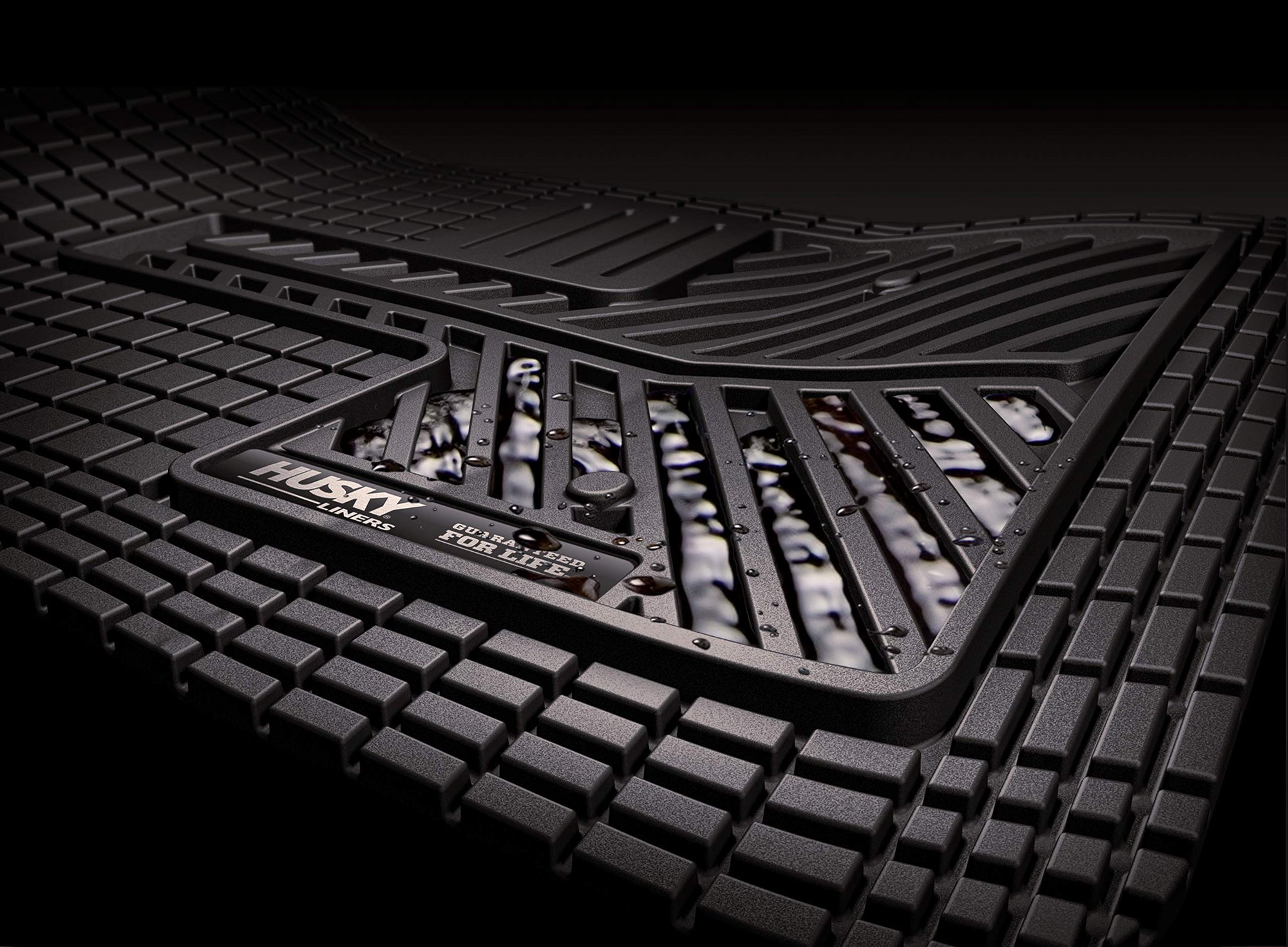 Husky Liners | Automotive Floor Mats Uni-Fit/Universal | Fits Cars, Trucks, Vans, SUV's | Black | 51502 | All Weather Protection | Easy Trim to FIT