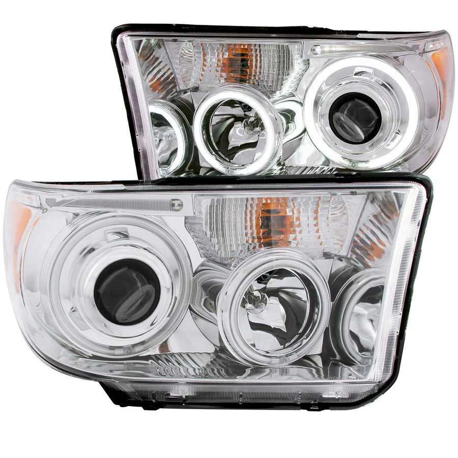 Chrome Projector Halo Headlight AnzoUSA for Toyota Tundra/Sequoia - (Sold in Pairs)