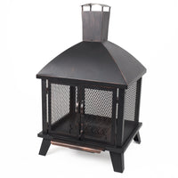 GHP Group Pleasant Hearth OFW577HC Stratford House Wood Burning Fire Pit