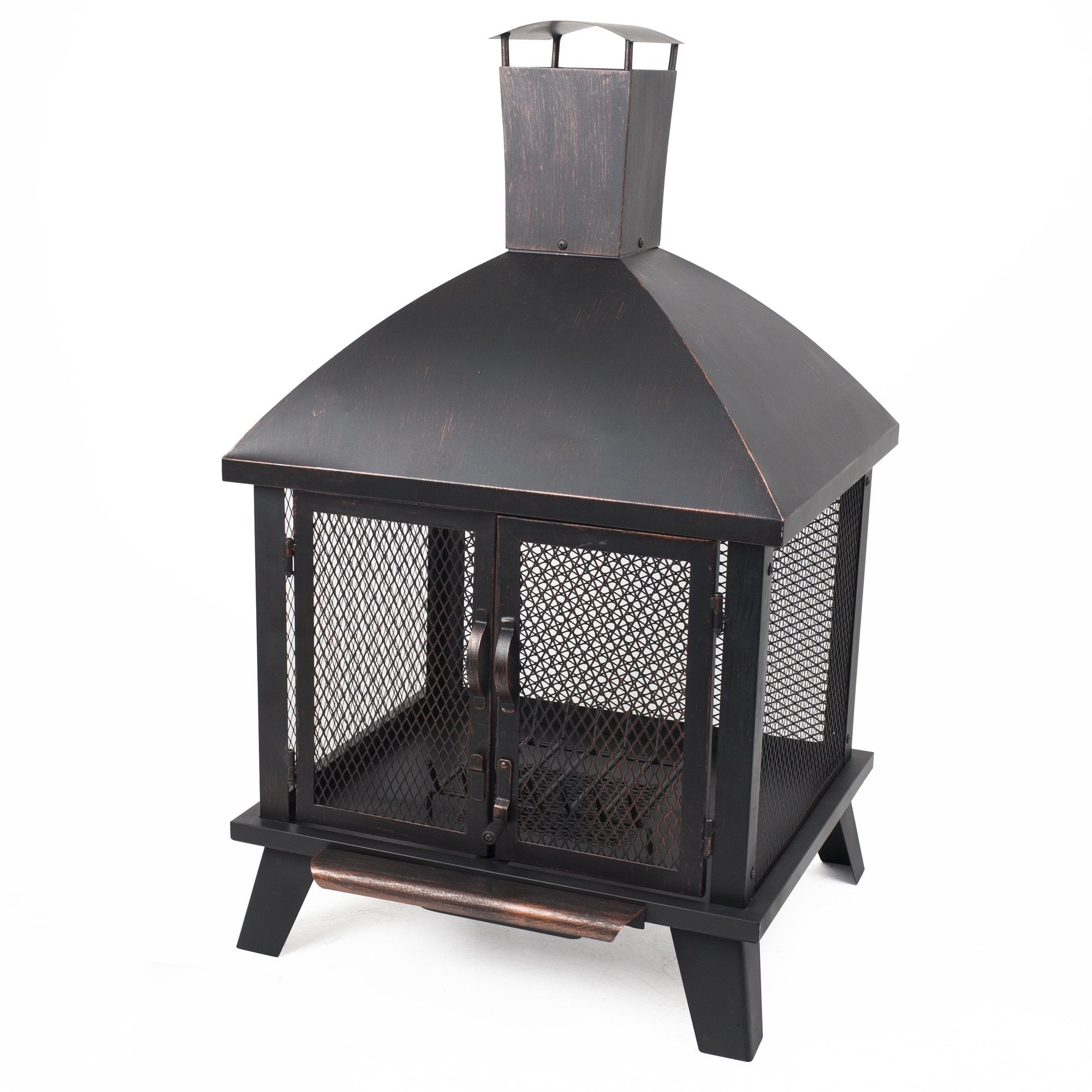 GHP Group Pleasant Hearth OFW577HC Stratford House Wood Burning Fire Pit