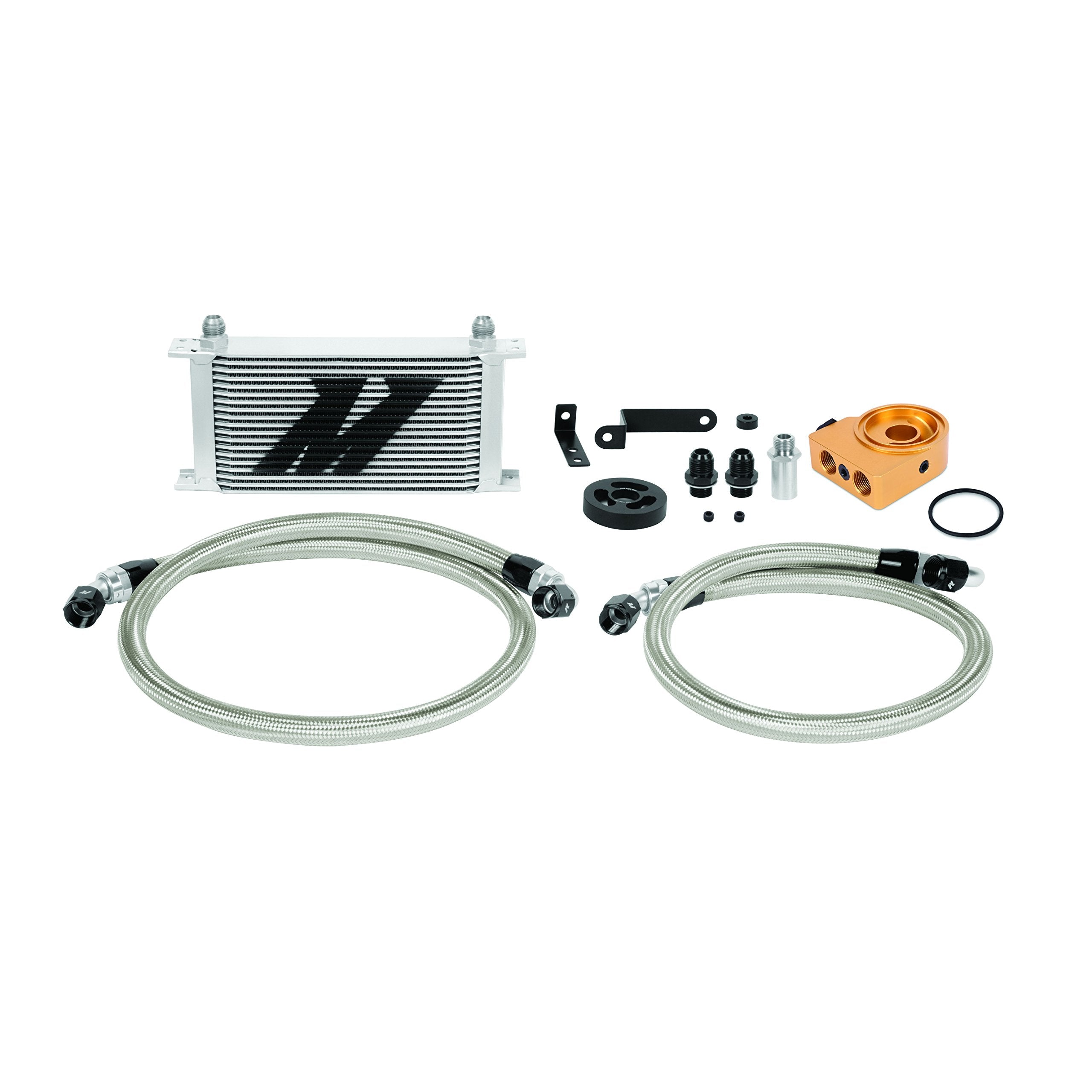 Mishimoto Oil Cooler Kit MMOC-WRX-08T Thermostatic Fits Subaru WRX 2008-2014 Silver