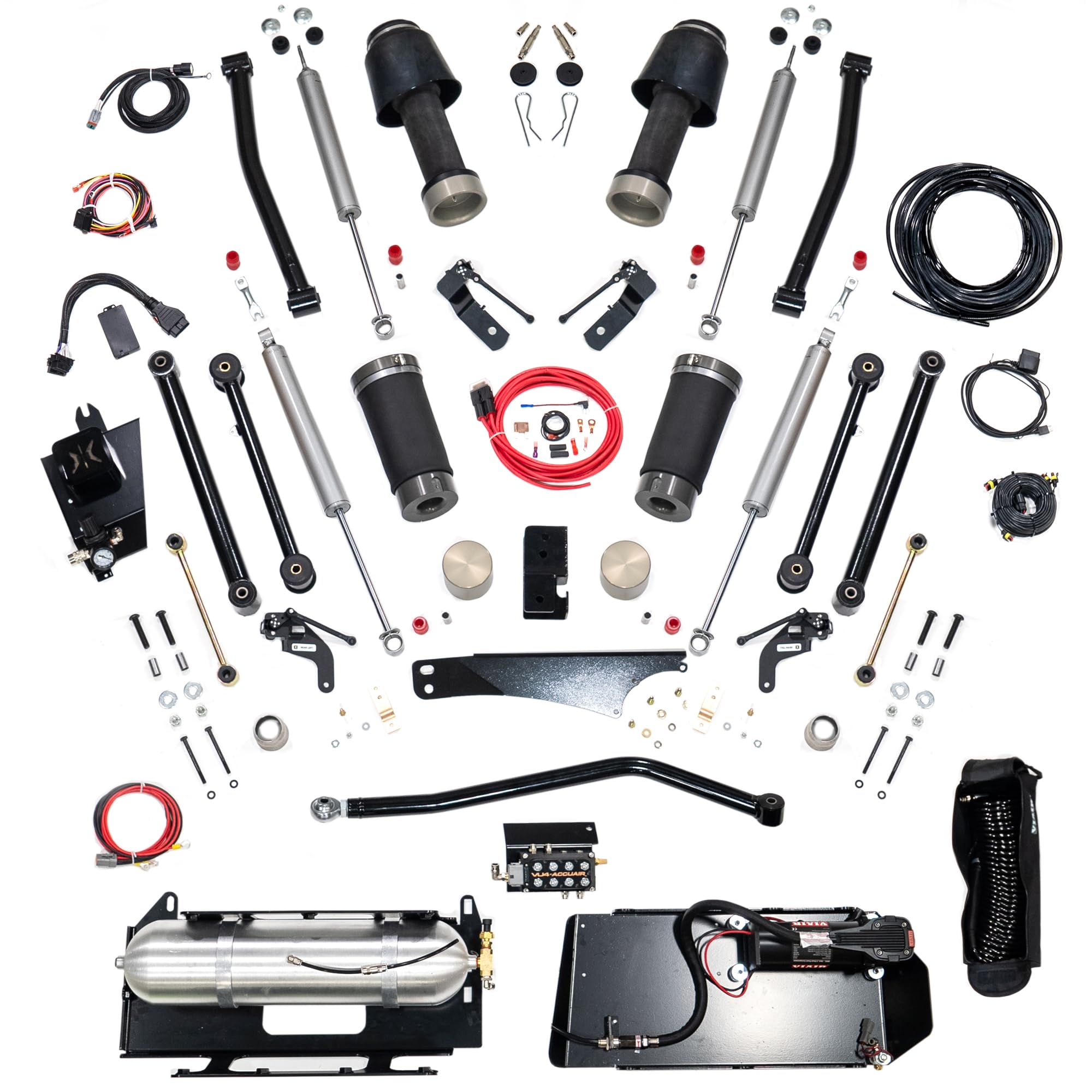 Jeep Wrangler JKU 3" Dynamic Lift Kit Compatible with AccuAir Suspension