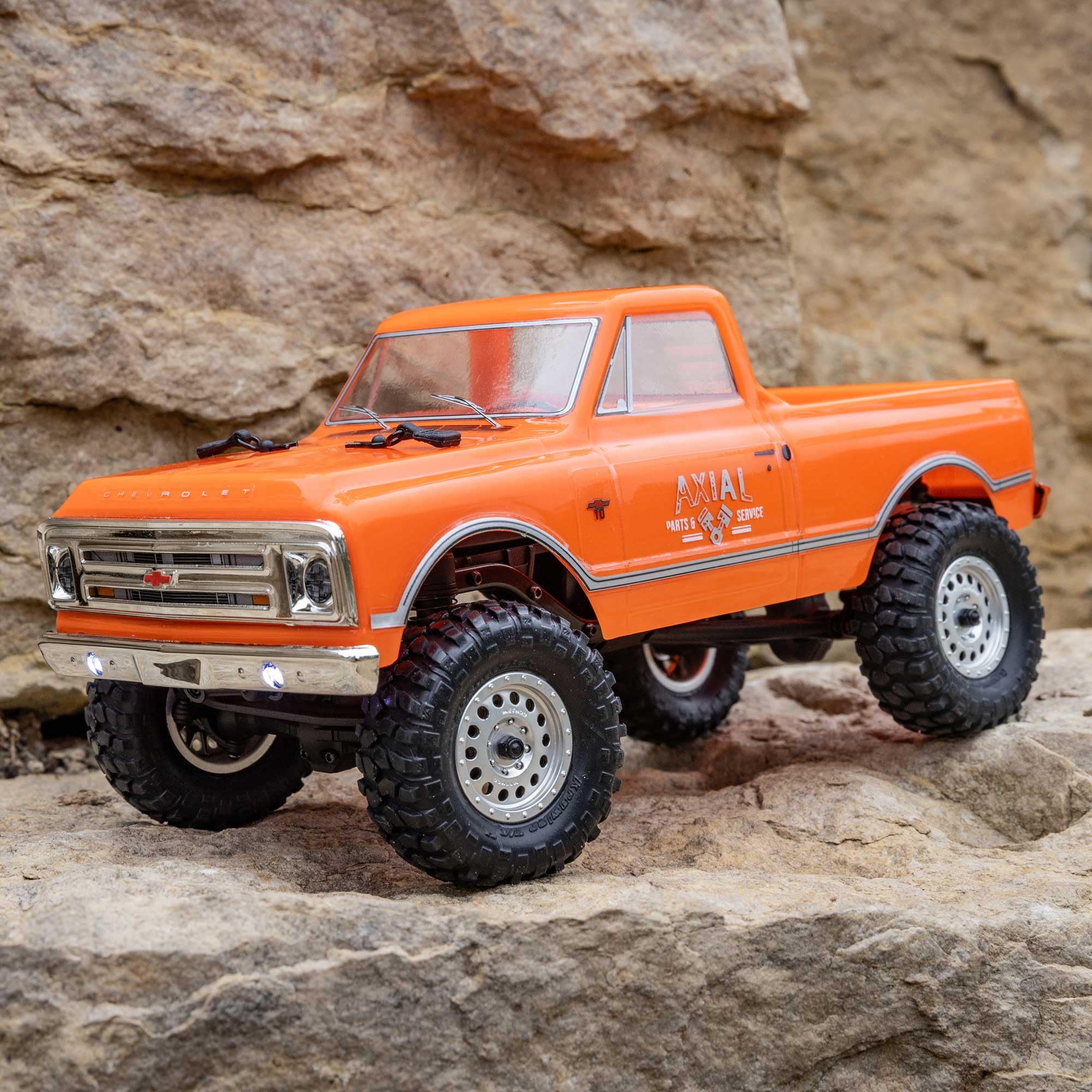 Axial 1/24 RC Truck SCX24 1967 Chevrolet C10 4WD RTR (Comes with Everything Needed to Run), Orange, AXI00001V2T3