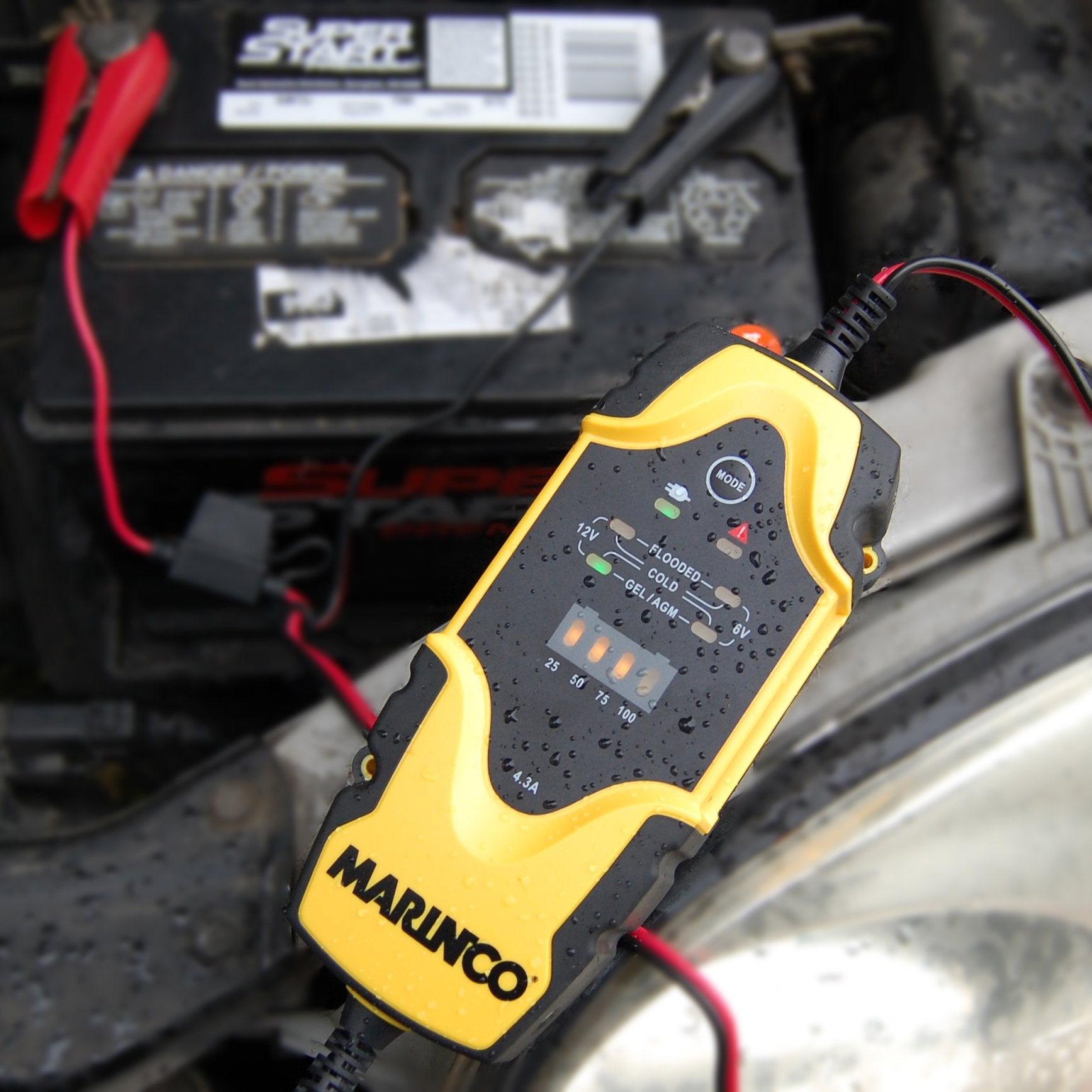 ChargePro Marinco 4.3A 6V/12V Portable Battery Charger Maintainer