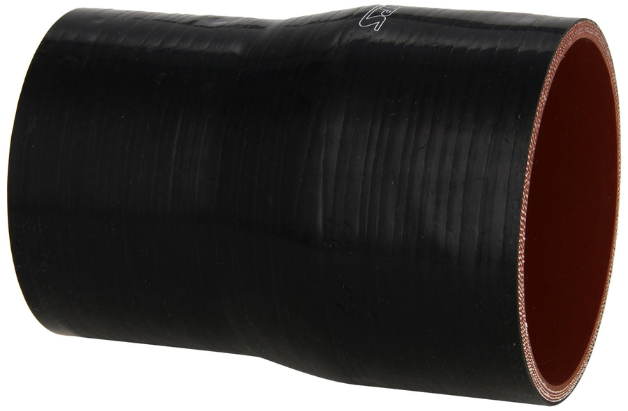 HPS Silicone HTSR-350-400-L6-BLK High Temperature 4-ply Reinforced Reducer Coupler Hose, 30 PSI Maximum Pressure, 6" Length, 3-1/2" > 4" ID, Black