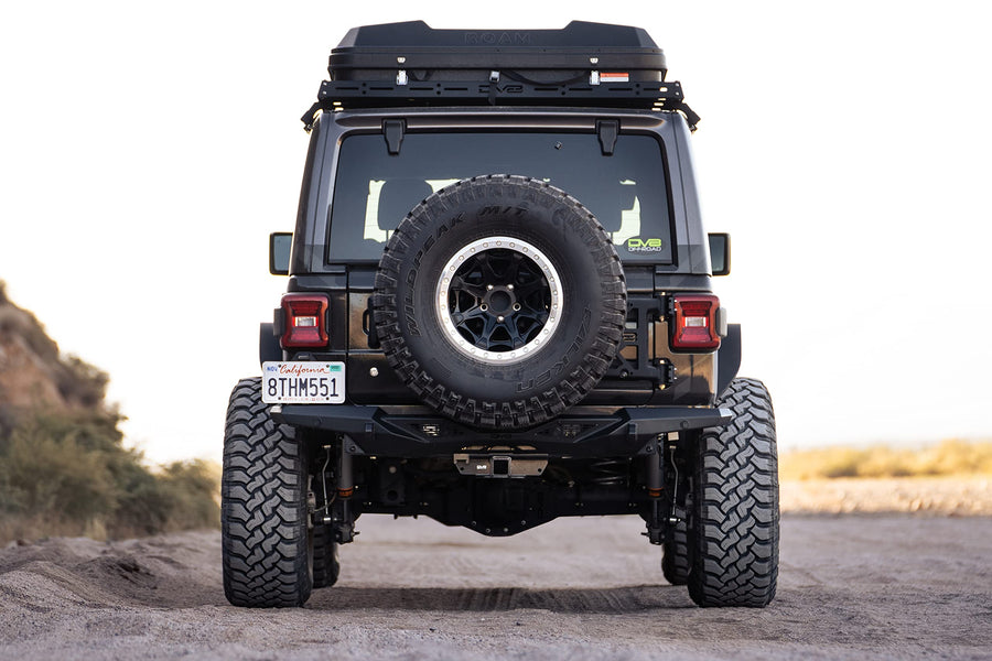 Offroad DV8 Spec Series Rear Bumper for 2018-2025 Jeep Wrangler JL | Accepts 3" Pod Lights | Clevis Mounts for D-Ring Shackles | Retains OEM Features