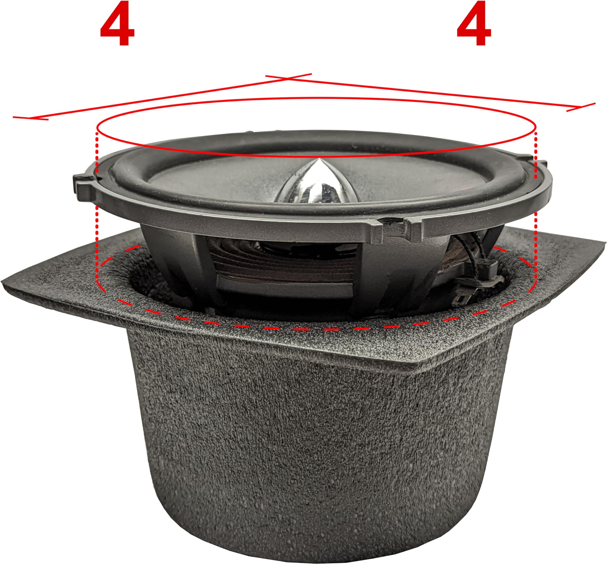 Design Engineering DEI Boom Mat 050310 Speaker Baffles, 4" Round (Pack of 2)