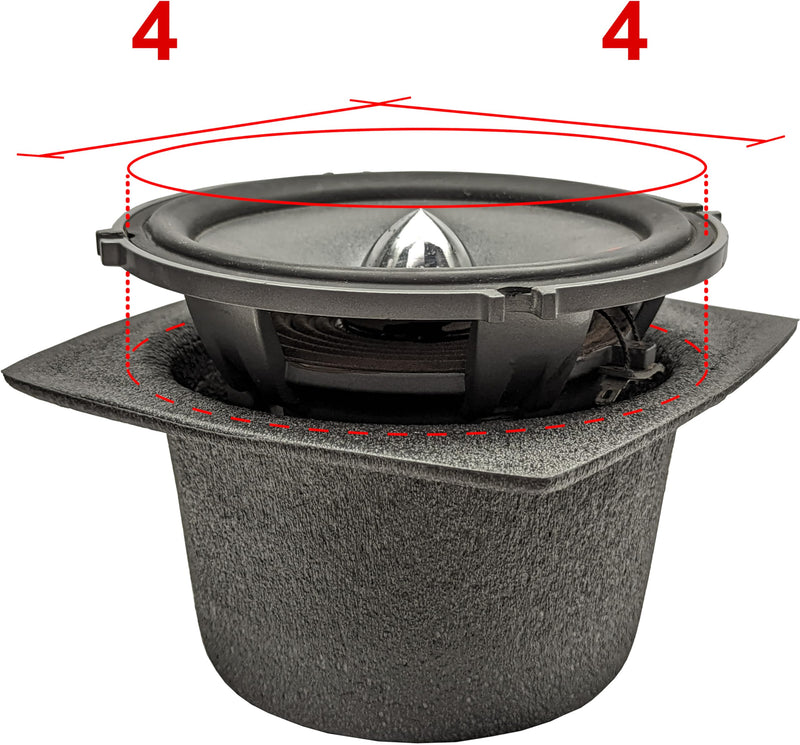Design Engineering DEI Boom Mat 050310 Speaker Baffles, 4" Round (Pack of 2)