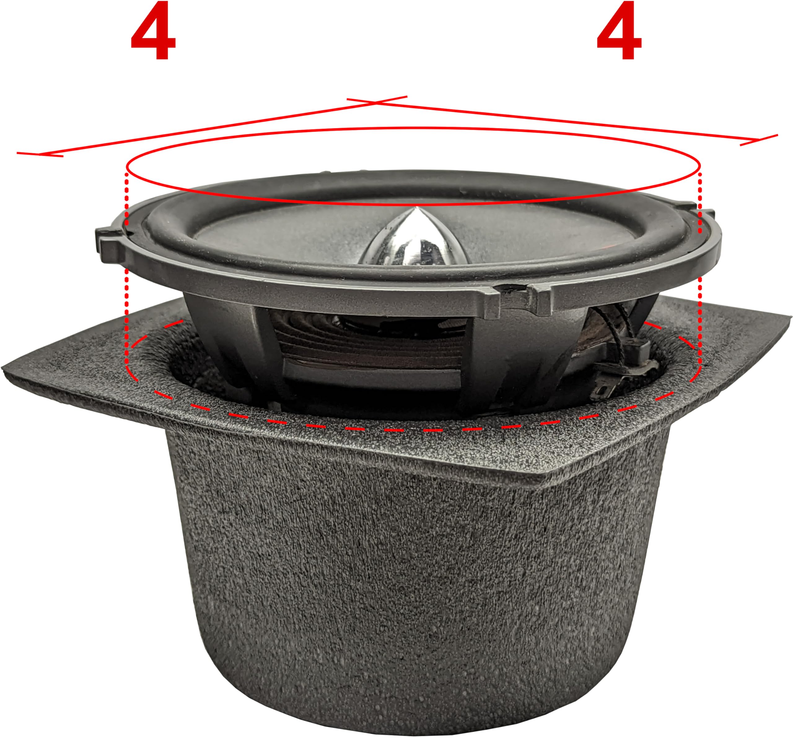 Design Engineering Boom Mat 050311 Speaker Baffles, 4" Round Slim (Pack of 2), Black