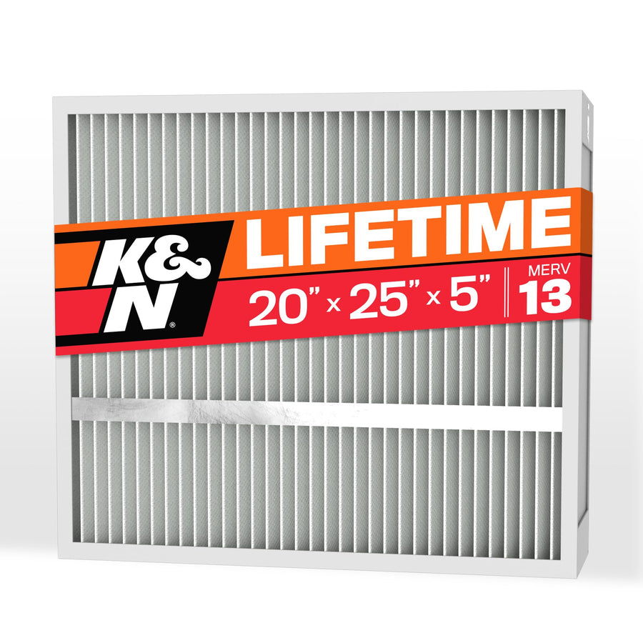 K&N HVAC Furnace Air Filter 20X25X5, Lasts a Lifetime, Washable, Merv 13, the Last Filter You Will Ever Buy, Breathe Safely at Home or in the Office, HVC-13-52025