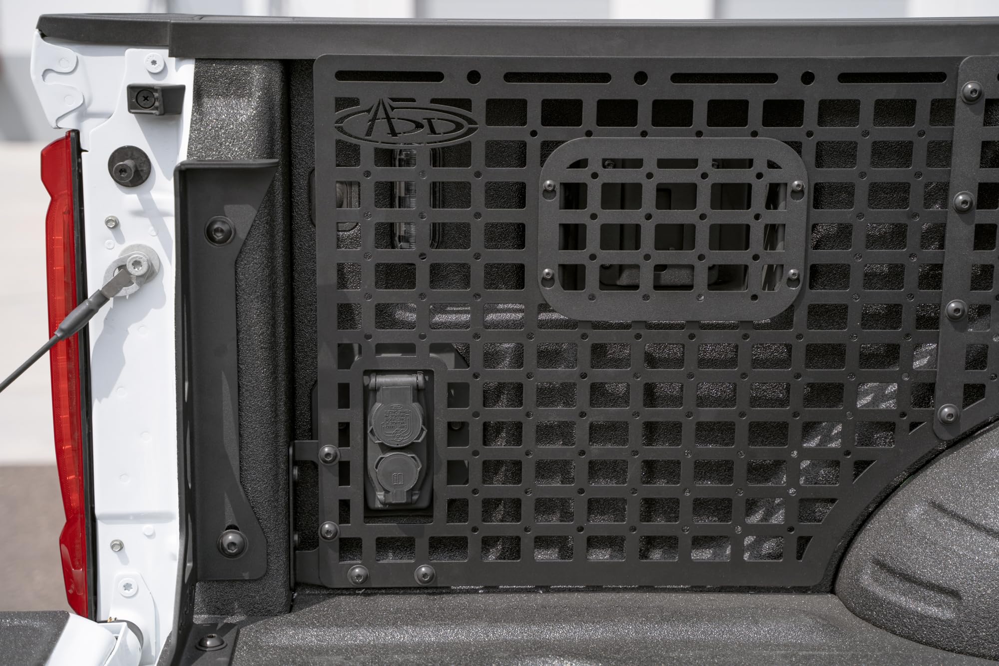 Bed Side Molle Panels Addictive Desert Designs for The 2023-2024 Ford F-250 & F-350 with 6.75' Bed | Keeps Main Cargo Area Clear for Larger Loads | Made in The USA (Driver Full Kit)