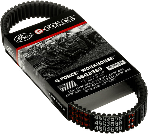 Gates G-Force 46G3569 WorkHorse Continuously Variable Transmission (CVT) Belt - fits select 2005-2021 Arctic Cat, 2018-2019 Textron, and 2021 Tracker
