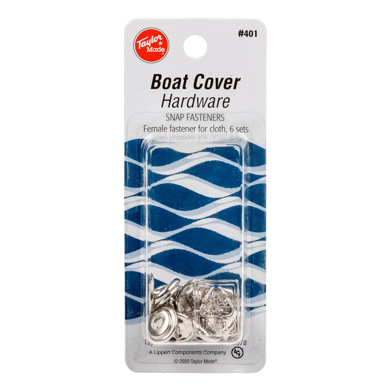 Taylor Made Products Marine Female Snap Fastener 401 - Pack of 6, Silver
