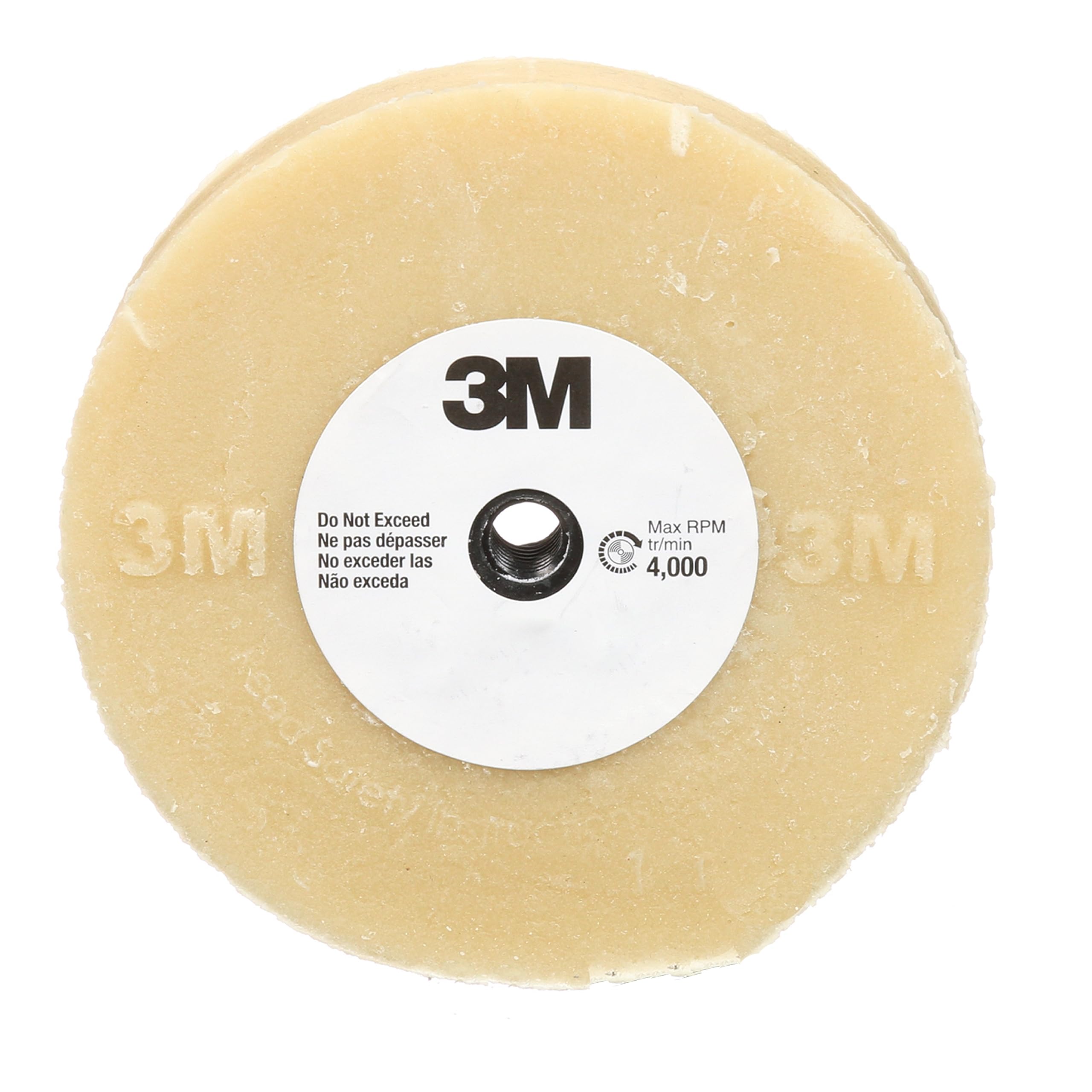 Adhesive Remover – 3M Stripe Off Wheel – Eraser Wheel – Removes Decals, Stripes, Vinyl, Tapes and Graphics – 4” diameter x 5/8” thick – 07499 – Pack of 1