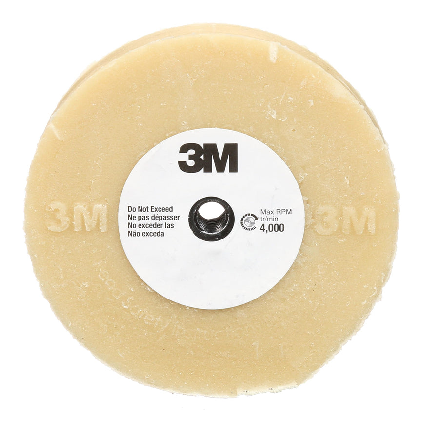 Adhesive Remover – 3M Stripe Off Wheel – Eraser Wheel – Removes Decals, Stripes, Vinyl, Tapes and Graphics – 4” diameter x 5/8” thick – 07499 – Pack of 1