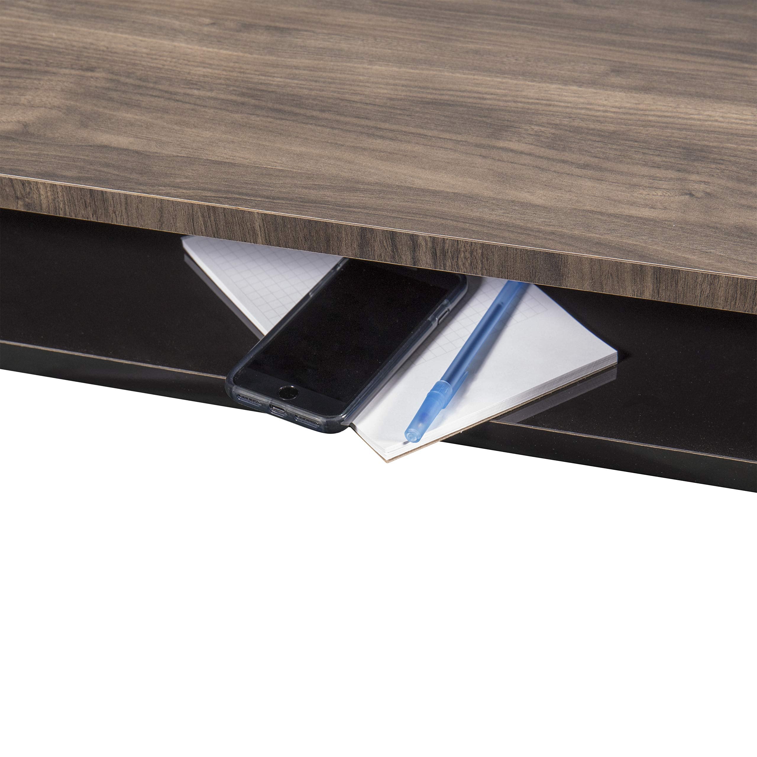 STIGA 3-in-1 Hybrid Dining, Conference and Tennis Table Tennis Table – Black Base with Walnut Finished Top