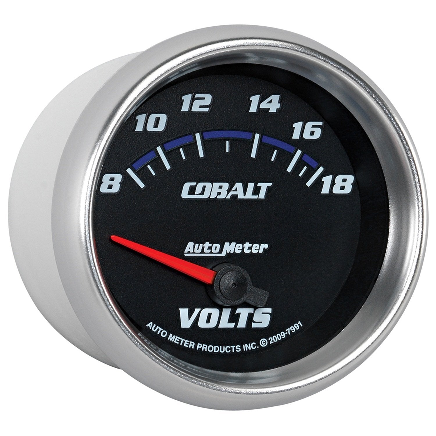 Auto Meter Cobalt 2-5/8" 8-18V Short Sweep Electric Voltmeter 7991