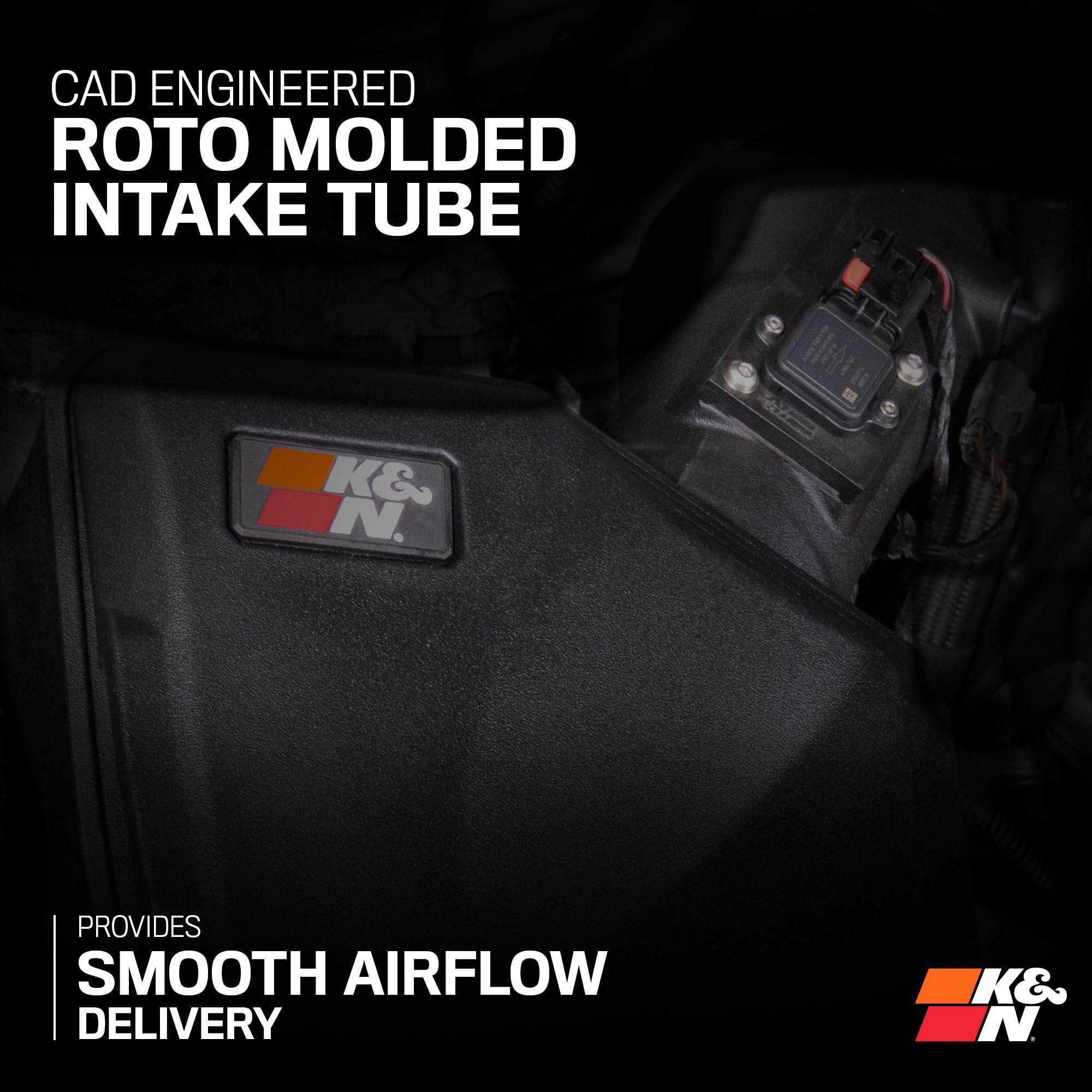 Cold Air Intake System K&N: High-Flow Air Filter, Increase Performance & Towing: Compatible with 2013-2018 RAM: 2500, 63-1592