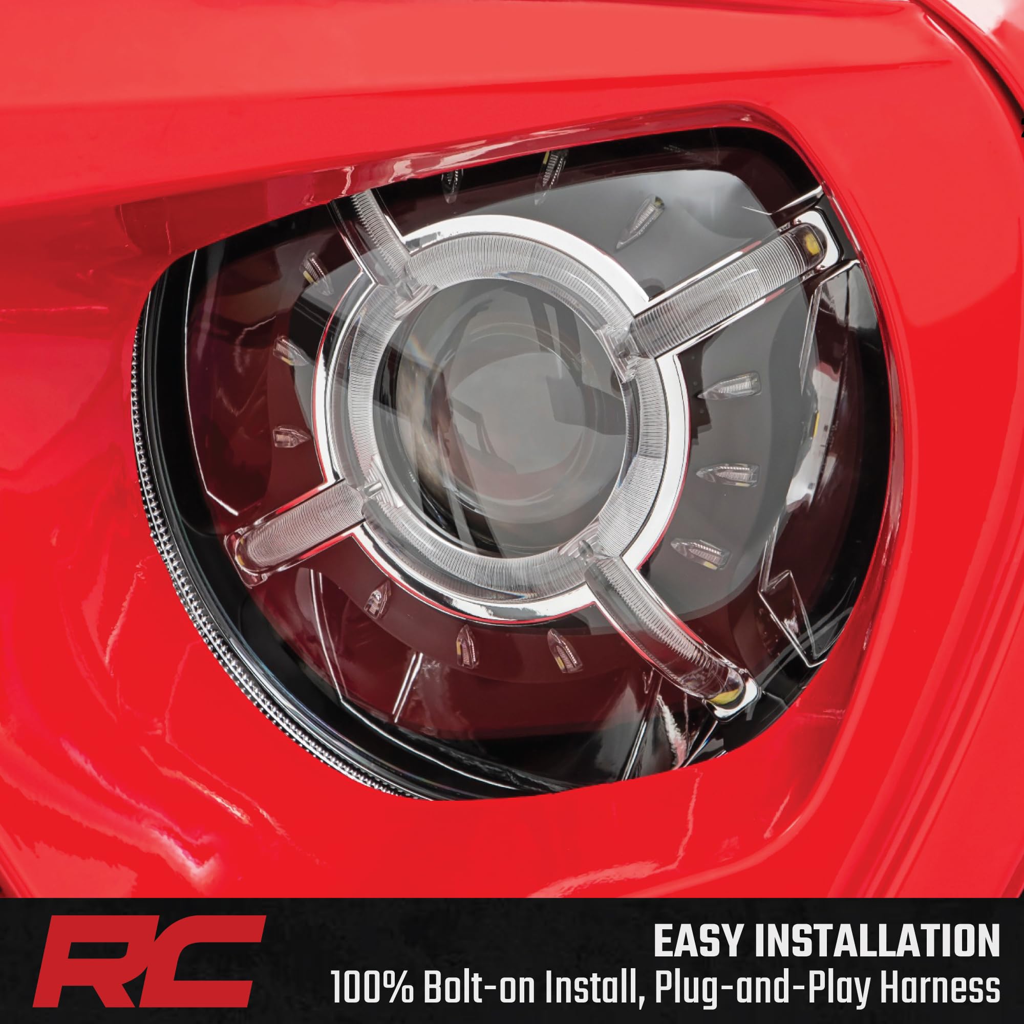 Rough Country 9" Round LED Headlights for 18-24 Jeep JL/JLU/Gladiator - RCH5100