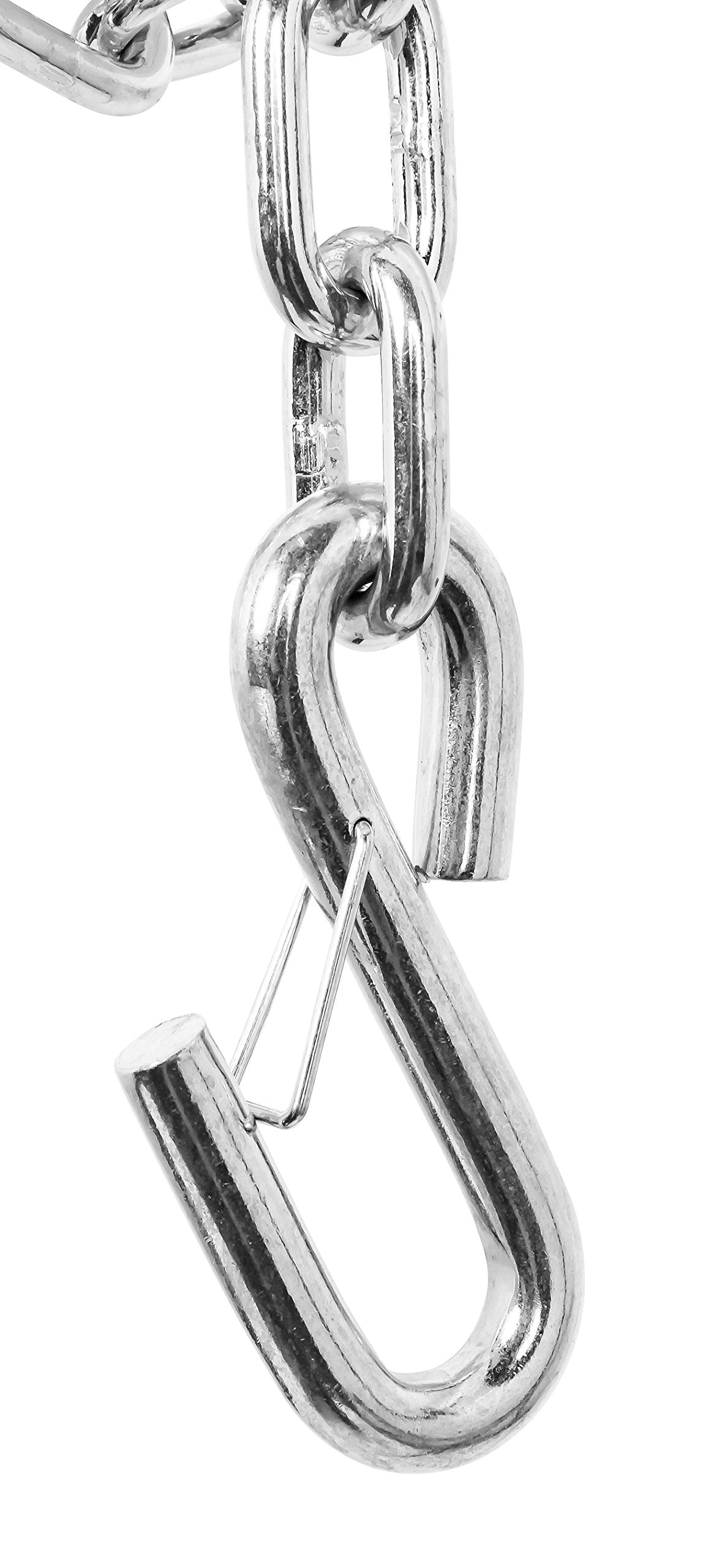 Camco 48" Heavy Duty Steel Safety Chains with Spring Hooks - Secures Tow Vehicle to Trailer - Class II 3,500 lb Capacity - Great for RV, Trailer, and Boat Towing - Rust Resistant - (50023)