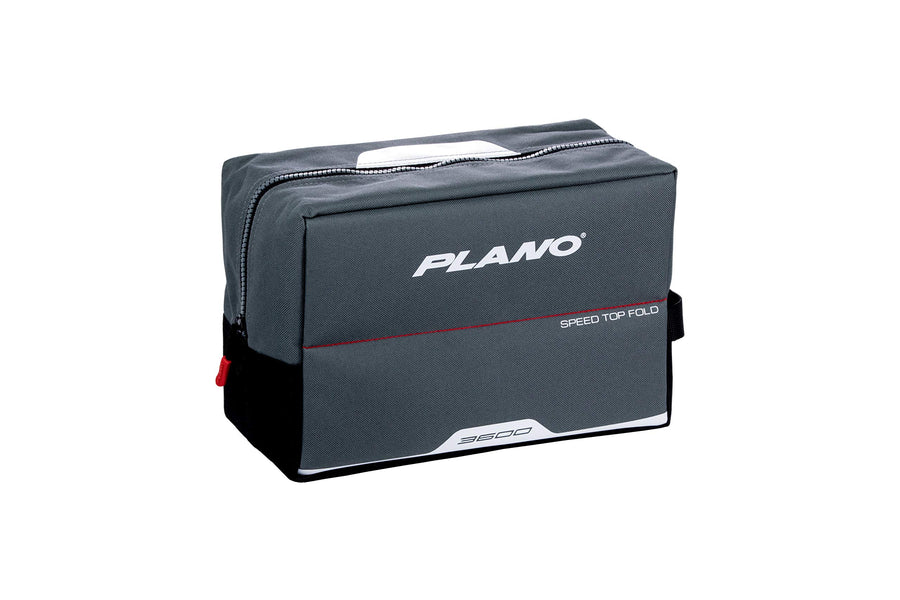 Weekend Series Plano 3600 Fold-Down Speedbag, Gray Fabric, Includes 2 3600 Stowaway Utility Boxes, Fishing Tackle Soft Storage Bag with EZ Label System, Charcoal