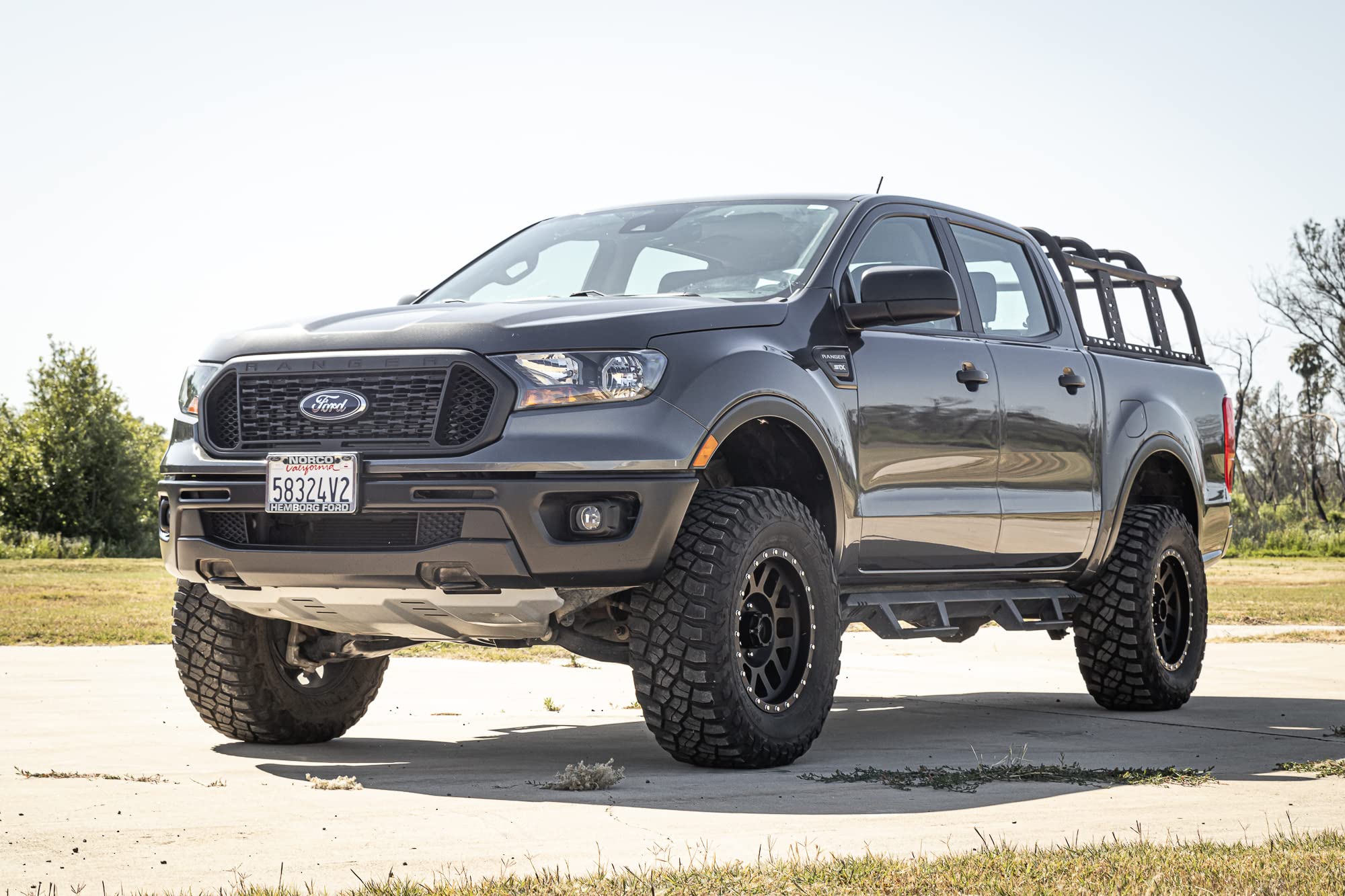 2019-2022 Ranger Truck Bed Rack for Off Road, Overland, Kayak, Camping, Contractor, Pickup, Ladder, Lumber, Utility, Kayak Black