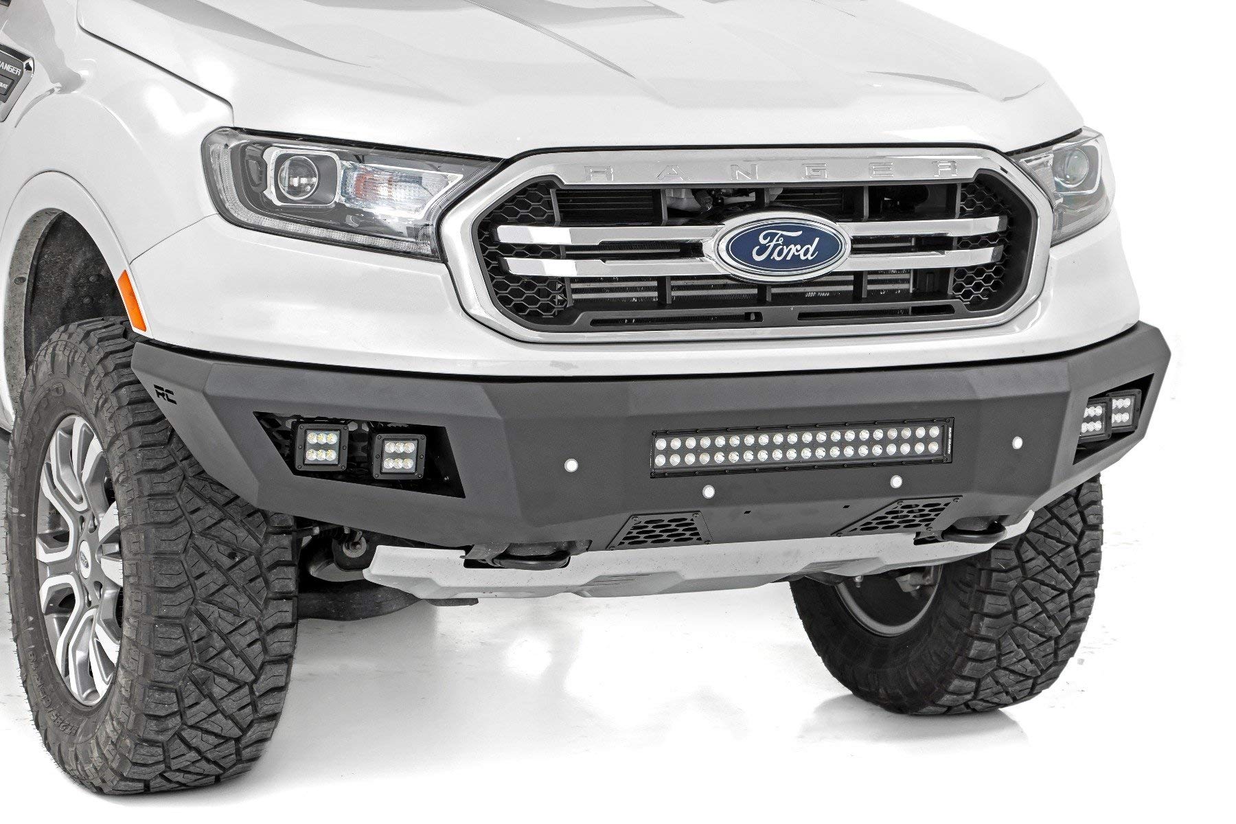 Rough Country Front Heavy Duty Bumper w/LEDs for 19-24 Ranger - 10759