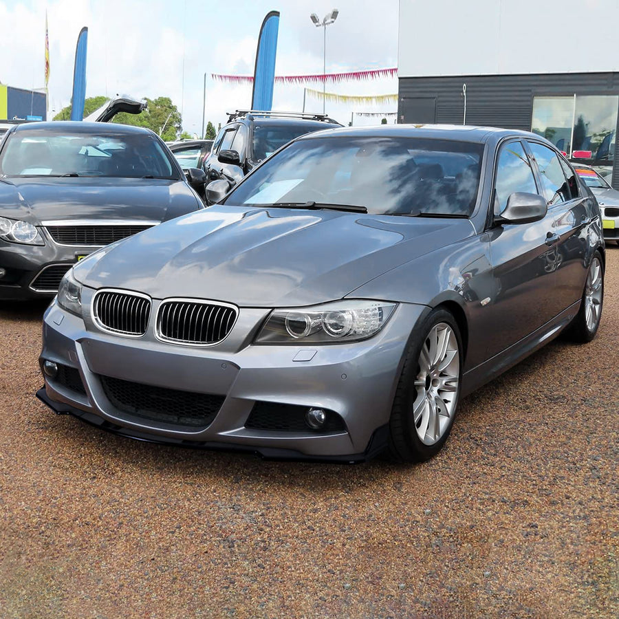 Glossy Black Spec-D Tuning Front Bumper Lip Spoiler 3PC Compatible with BMW E90 325i 328i 335i 2009-2011