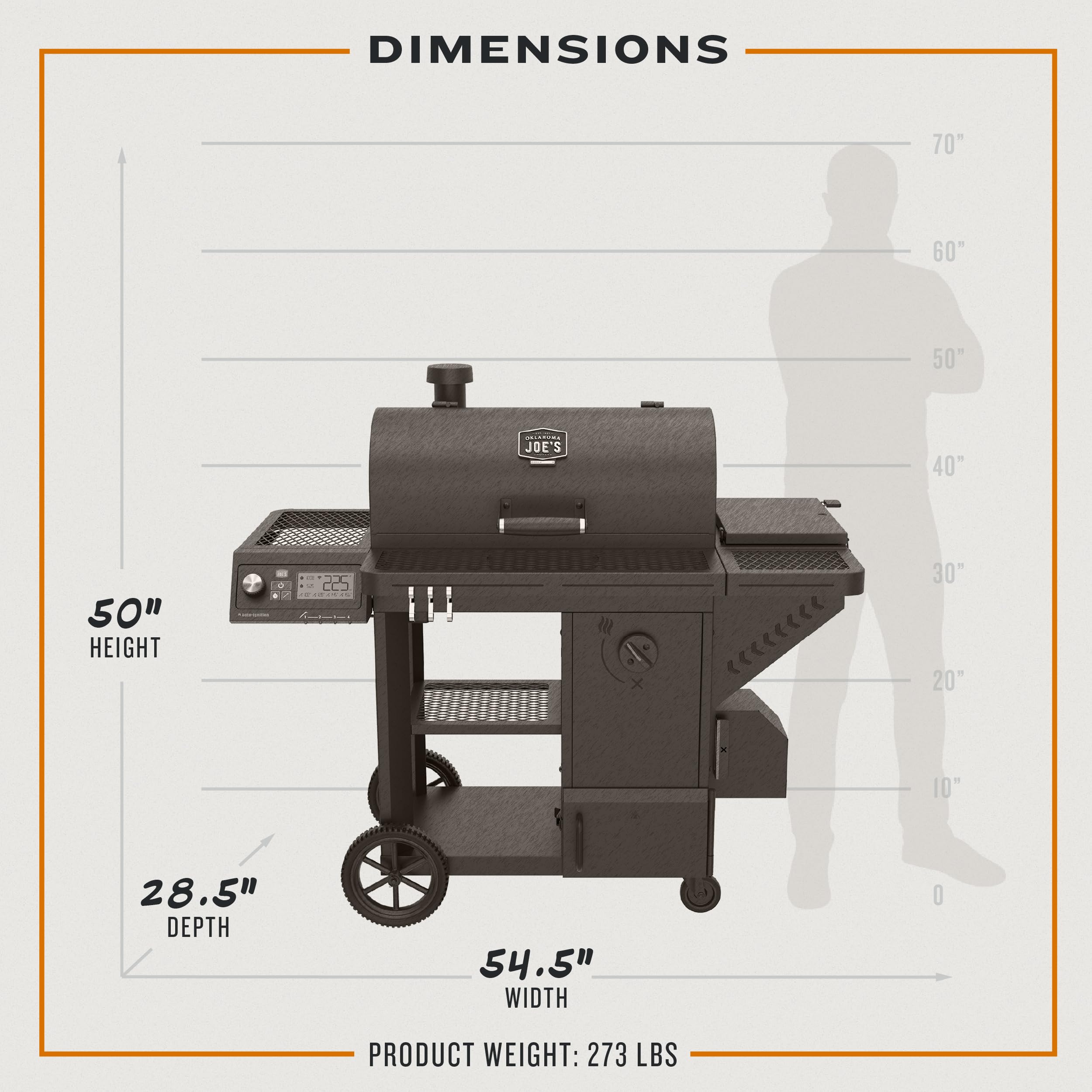 Tahoma 900A DLX Auto-Feed Oklahoma Joe's Charcoal Smoker & Grill w/Wi-Fi - 25203115