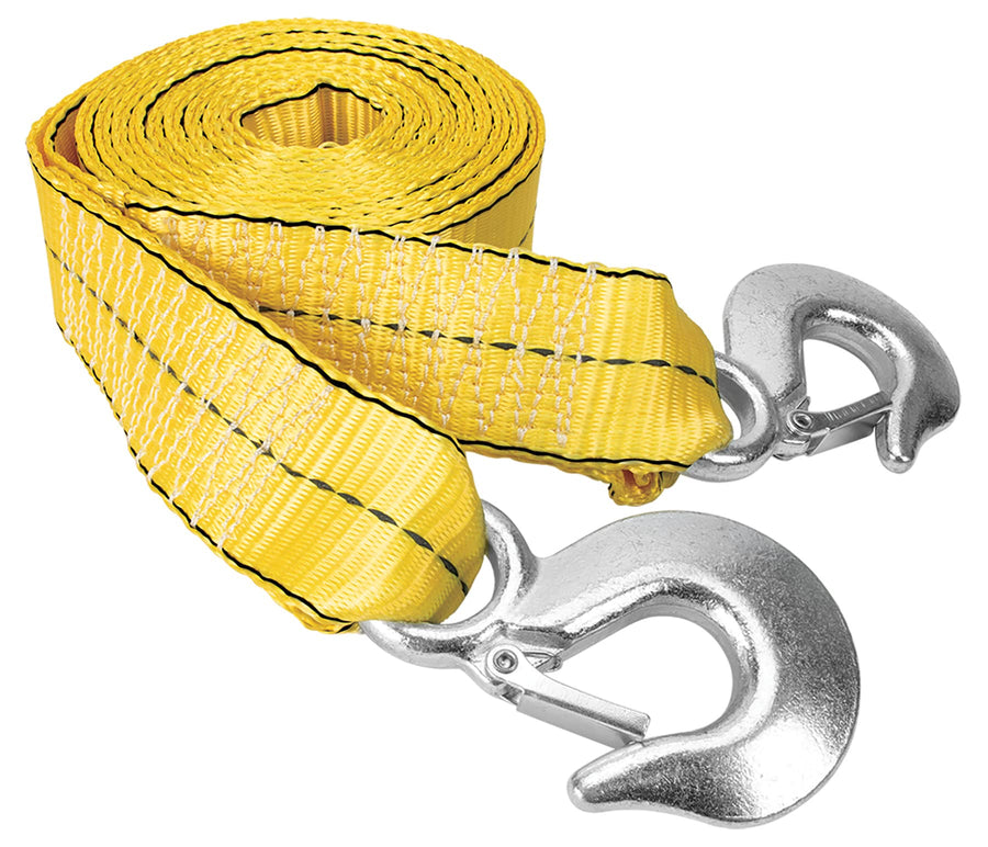Heavy-Duty Performance Tool W1823 2 X 30' Tow Strap with Hooks - High Strength and Durability for Safe Vehicle Recovery and Towing