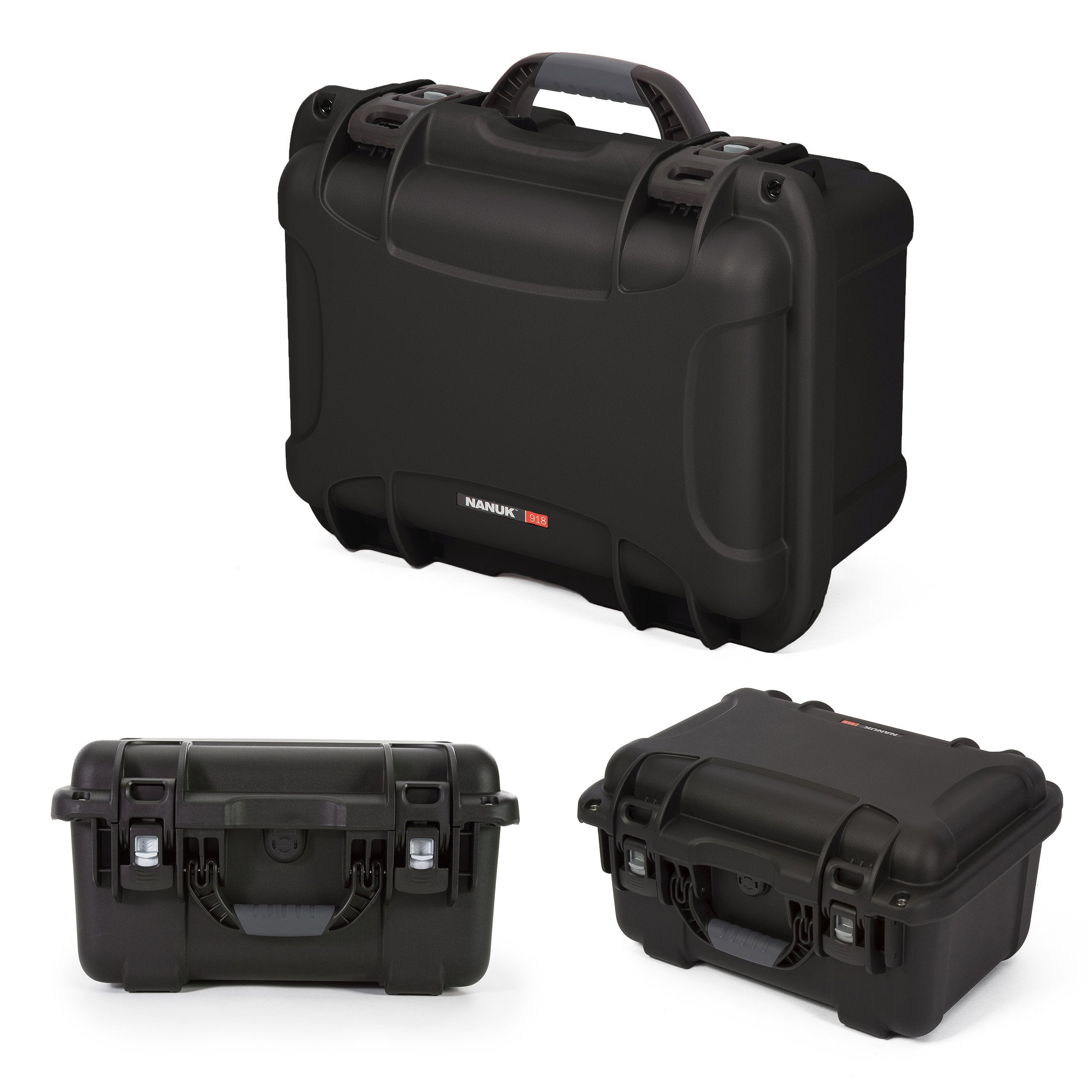 Waterproof Nanuk 918 Hard Case with Lid Organizer and Padded Divider - Black