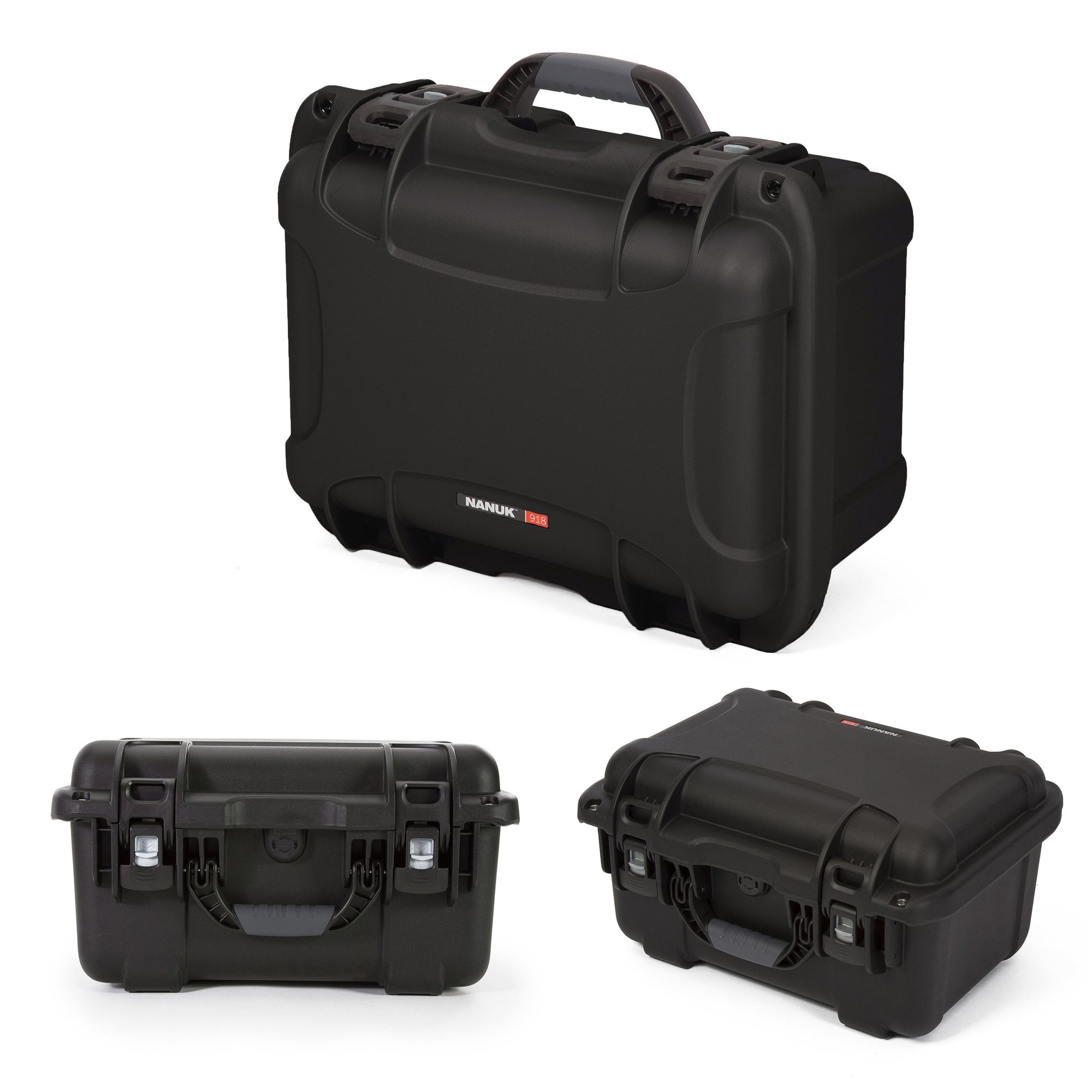 Waterproof Nanuk 918 Hard Case with Lid Organizer and Padded Divider - Black