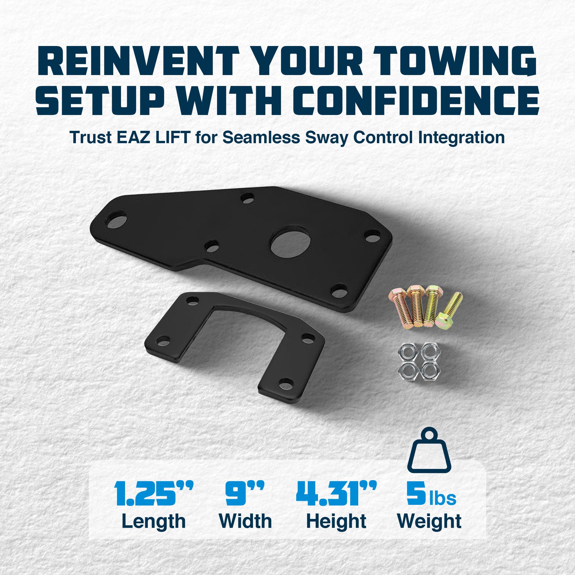 Eaz-Lift 2-inch Ball Mount Adapter Left or Right | Made of Durable Powder-Coated Steel | (48386)