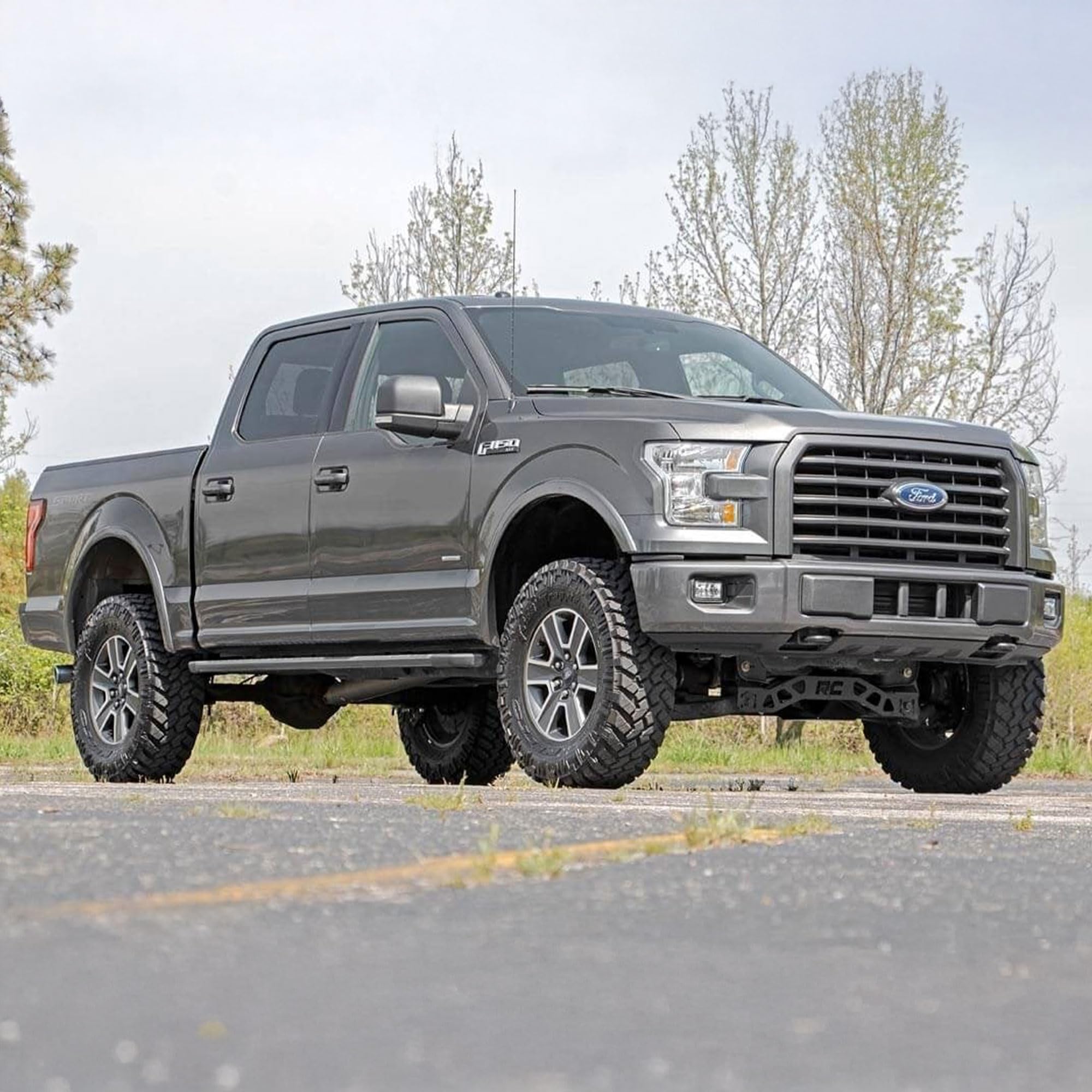 4" Rough Country Suspension Lift Kit with M1 Lifted Struts & M1 Rear Shocks for Ford F-150 4WD (2015-2020)