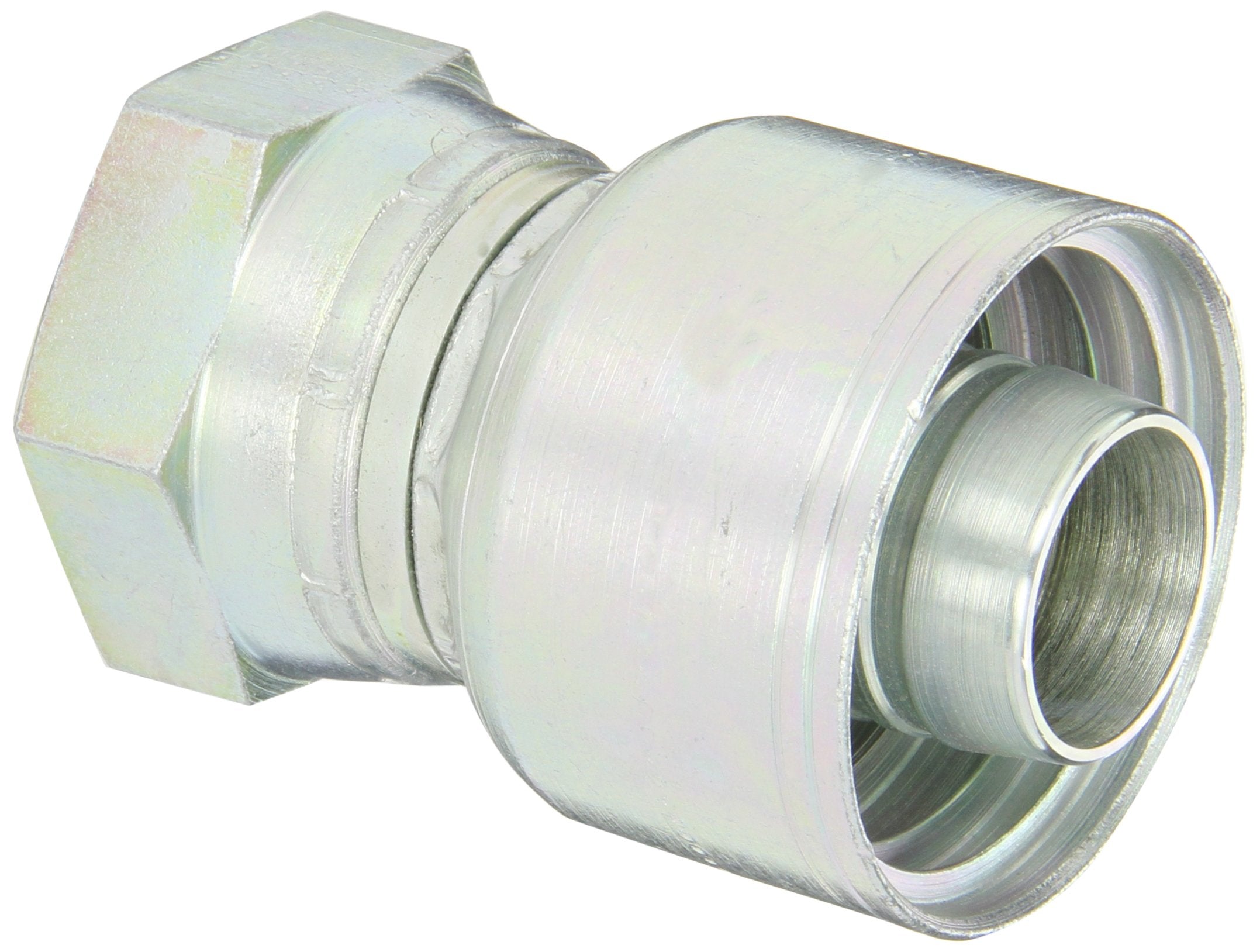Eaton Weatherhead Low Carbon Steel 20Z-620 WeatherGRIP Hose Crimp Fitting, Straight Swivel, SAE 20 Hose Size x 1-1/4"" JIC Female