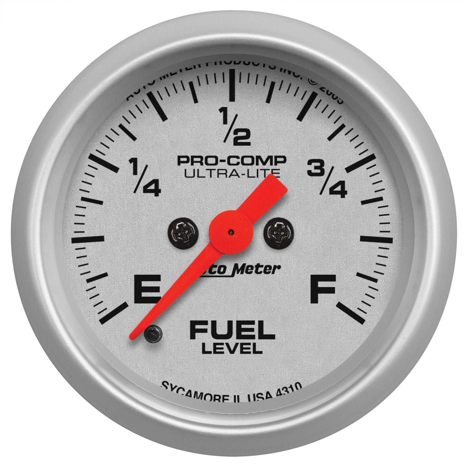 Ultra-Lite Auto Meter 4310 Electric Programmable Fuel Level Gauge