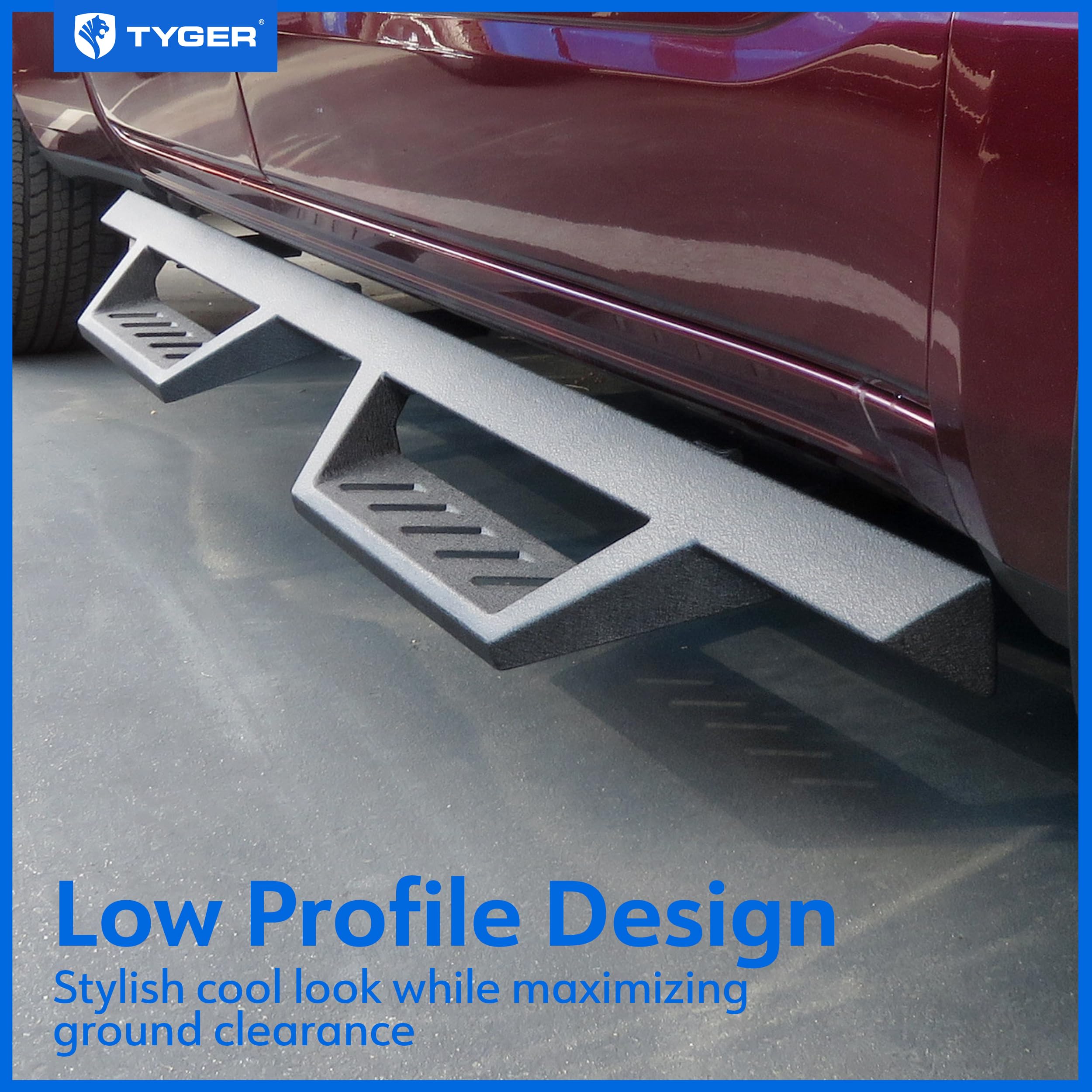 Tyger Auto LanderX Running Board with 2019-2026 Ram 1500 Compatible (Not fit 19-24 Classic) | Quad Cab | TG-LX3D82468 | Drop Step Side Step Rail Nerf Bars