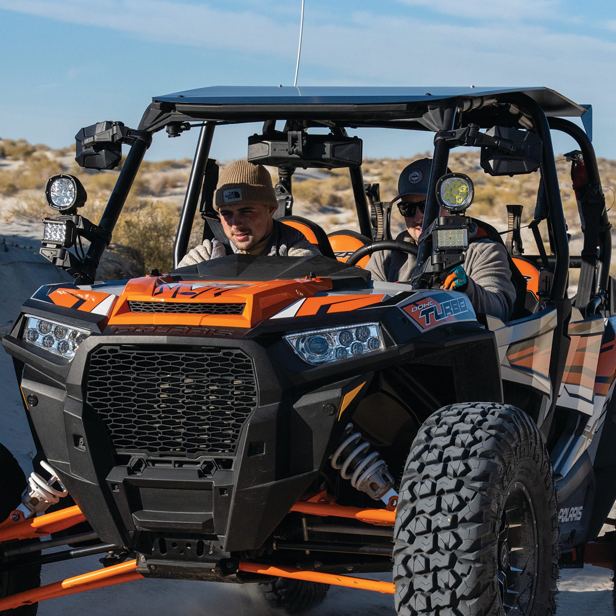 UTVMIR-ES1, ATV TEK Elite UTV Deluxe Single Side Mirror with Dual Axis Breakaway - Round Tube & Profiled roll cages