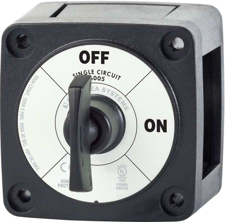 Battery Isolator Switch Blue Sea Systems 6005200 m-Series ON/OFF with Locking Key, Black